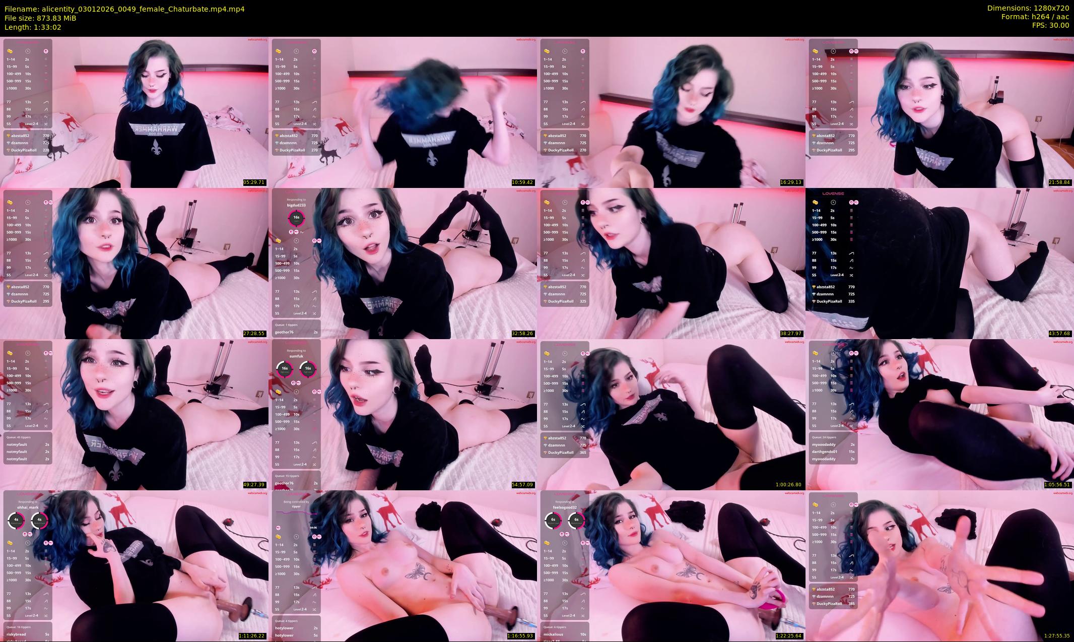 alicentity — 94 minute Chaturbate female cam show recording, 720p, Jan 3, 2026