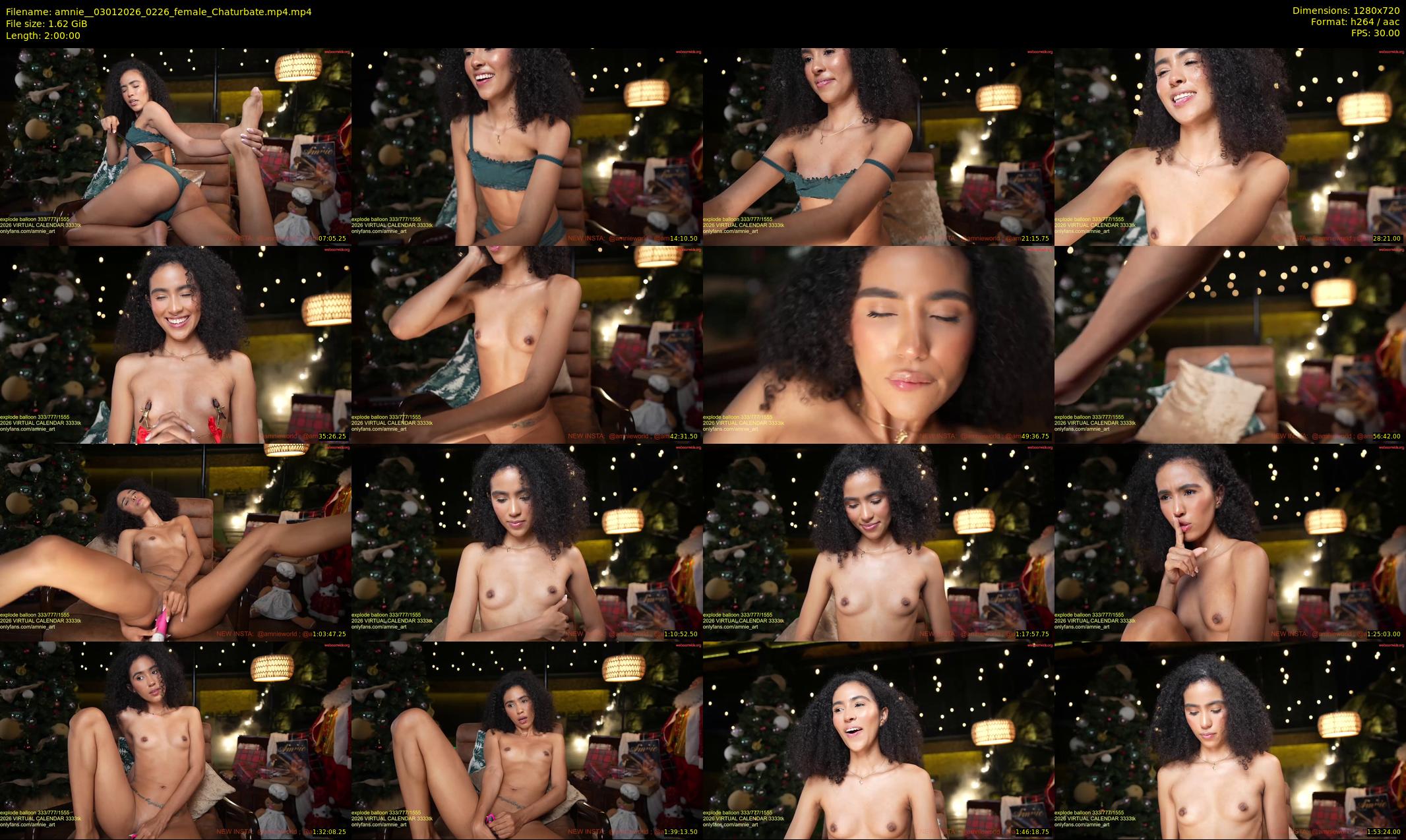 amnie_ — 120 minute Chaturbate female cam show recording, 720p, Jan 3, 2026