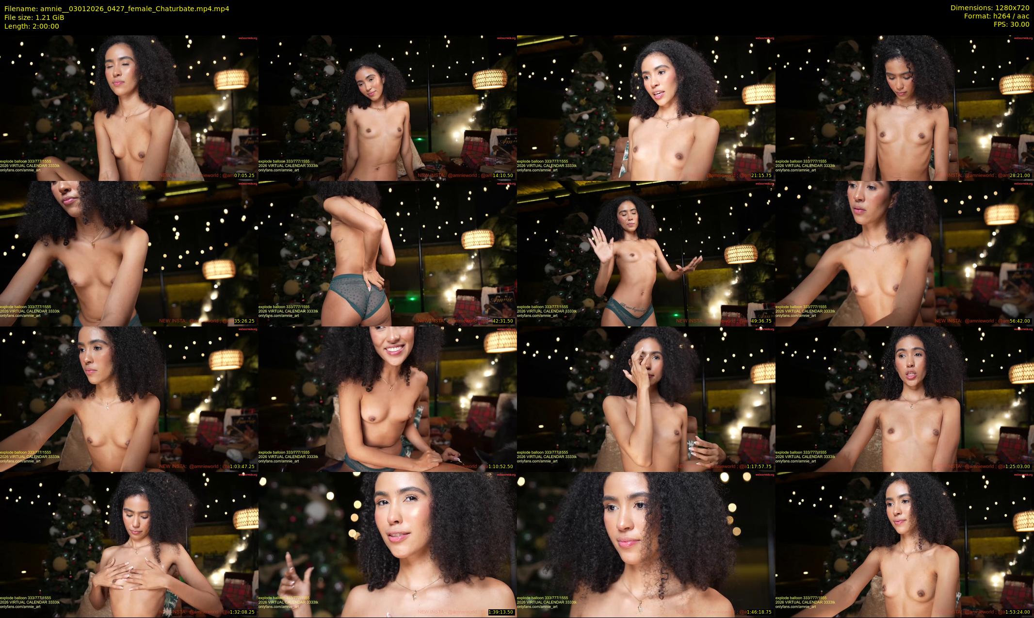 amnie_ — 120 minute Chaturbate female cam show recording, 720p, Jan 3, 2026