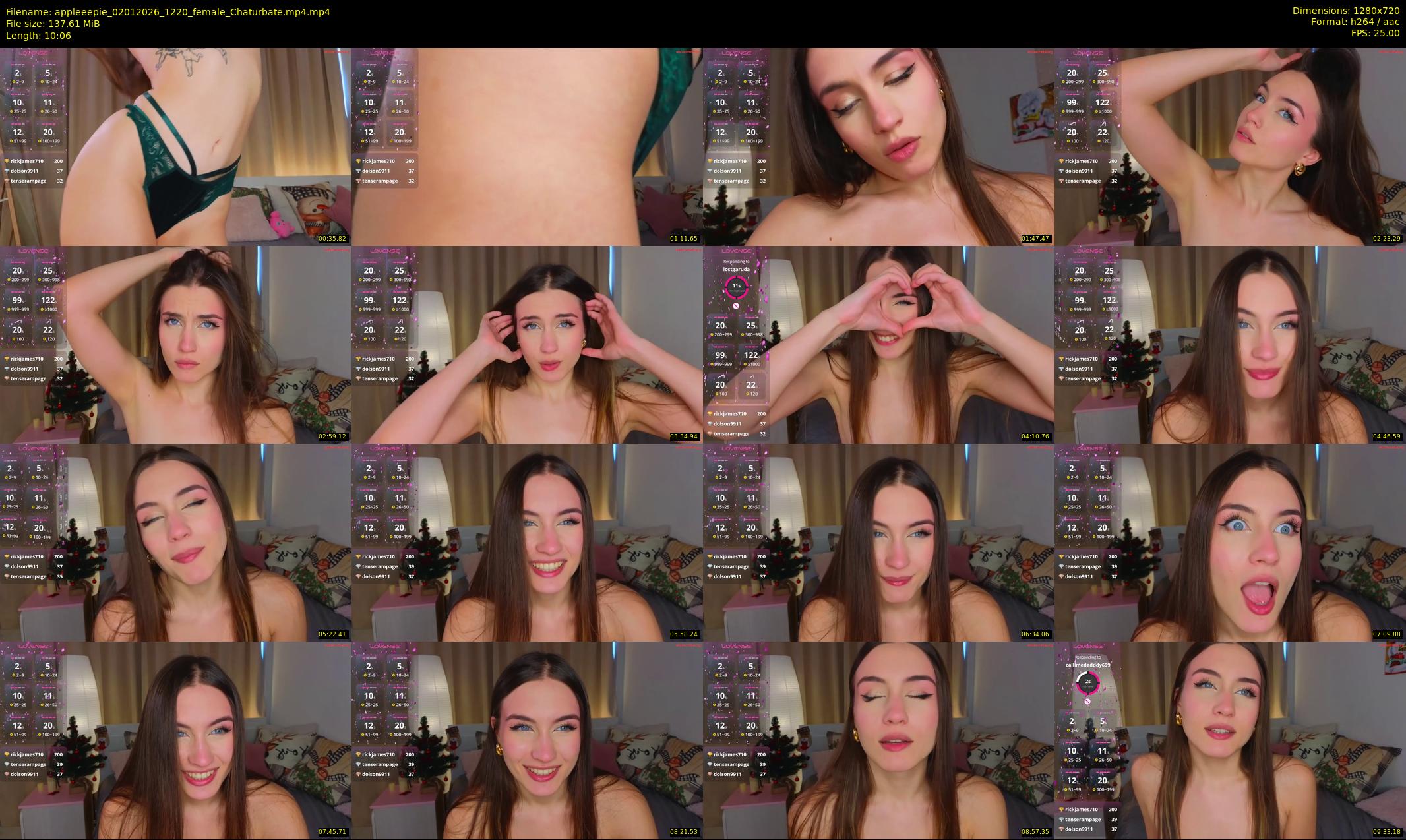 appleeepie — 11 minute Chaturbate female cam show recording, 720p, Jan 2, 2026