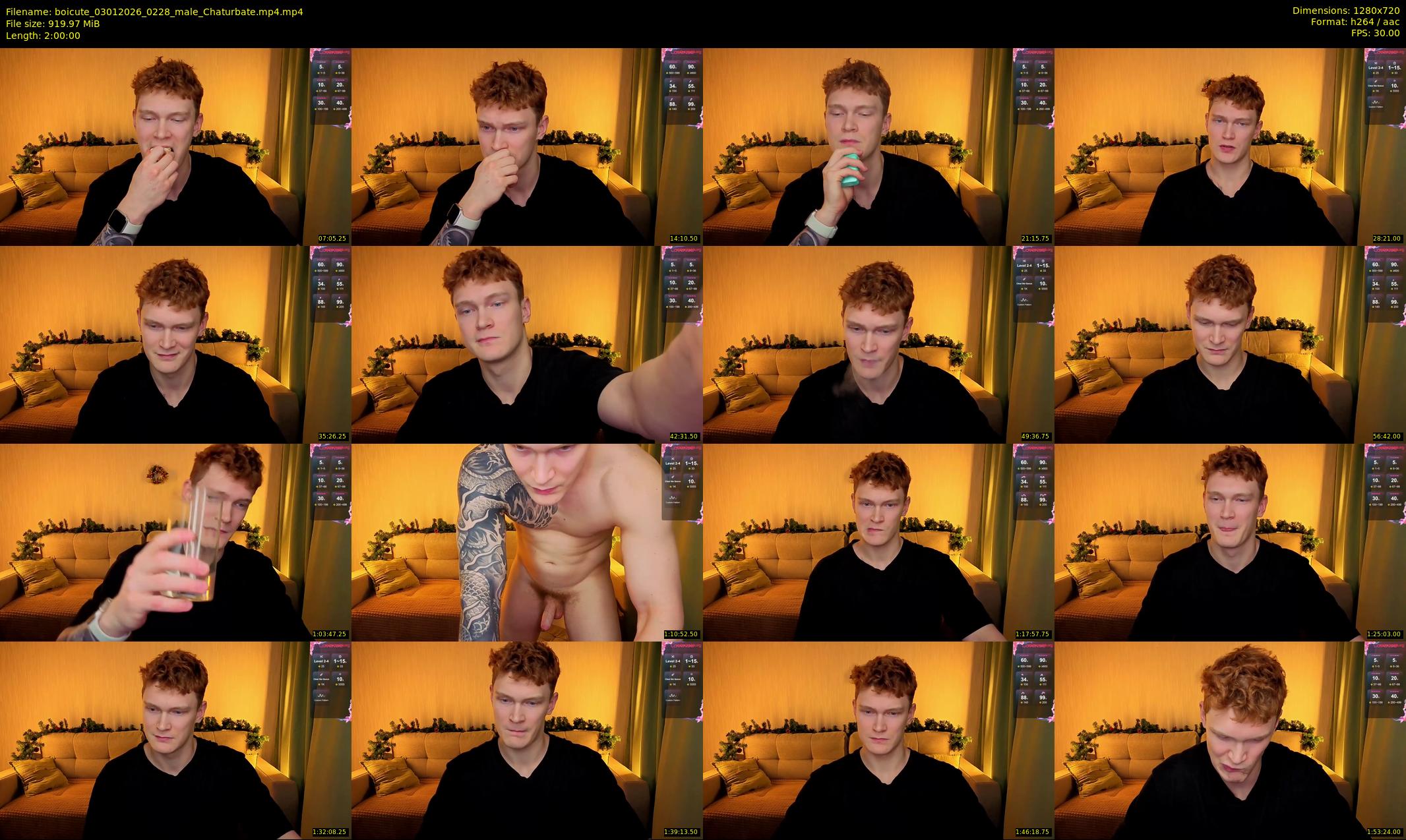boicute — 120 minute Chaturbate male cam show recording, 720p, Jan 3, 2026
