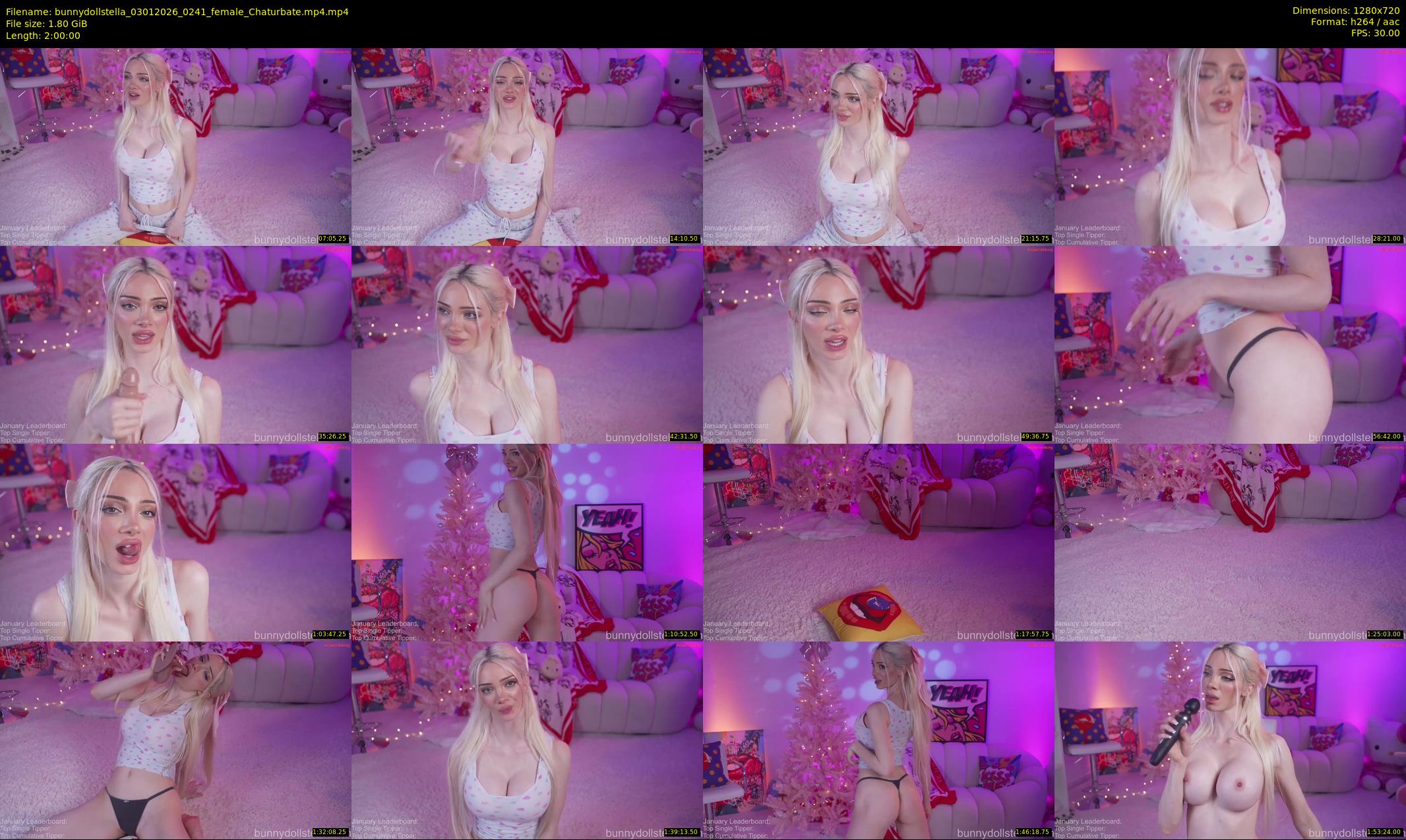 bunnydollstella — 120 minute Chaturbate female cam show recording, 720p, Jan 3, 2026