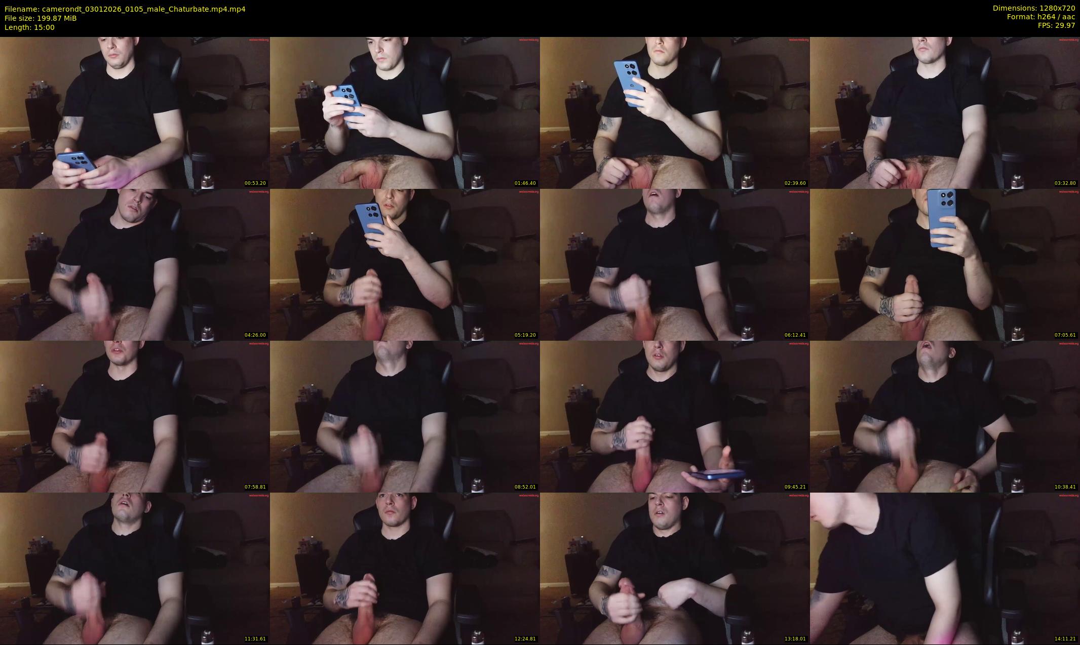 camerondt — 15 minute Chaturbate male cam show recording, 720p, Jan 3, 2026