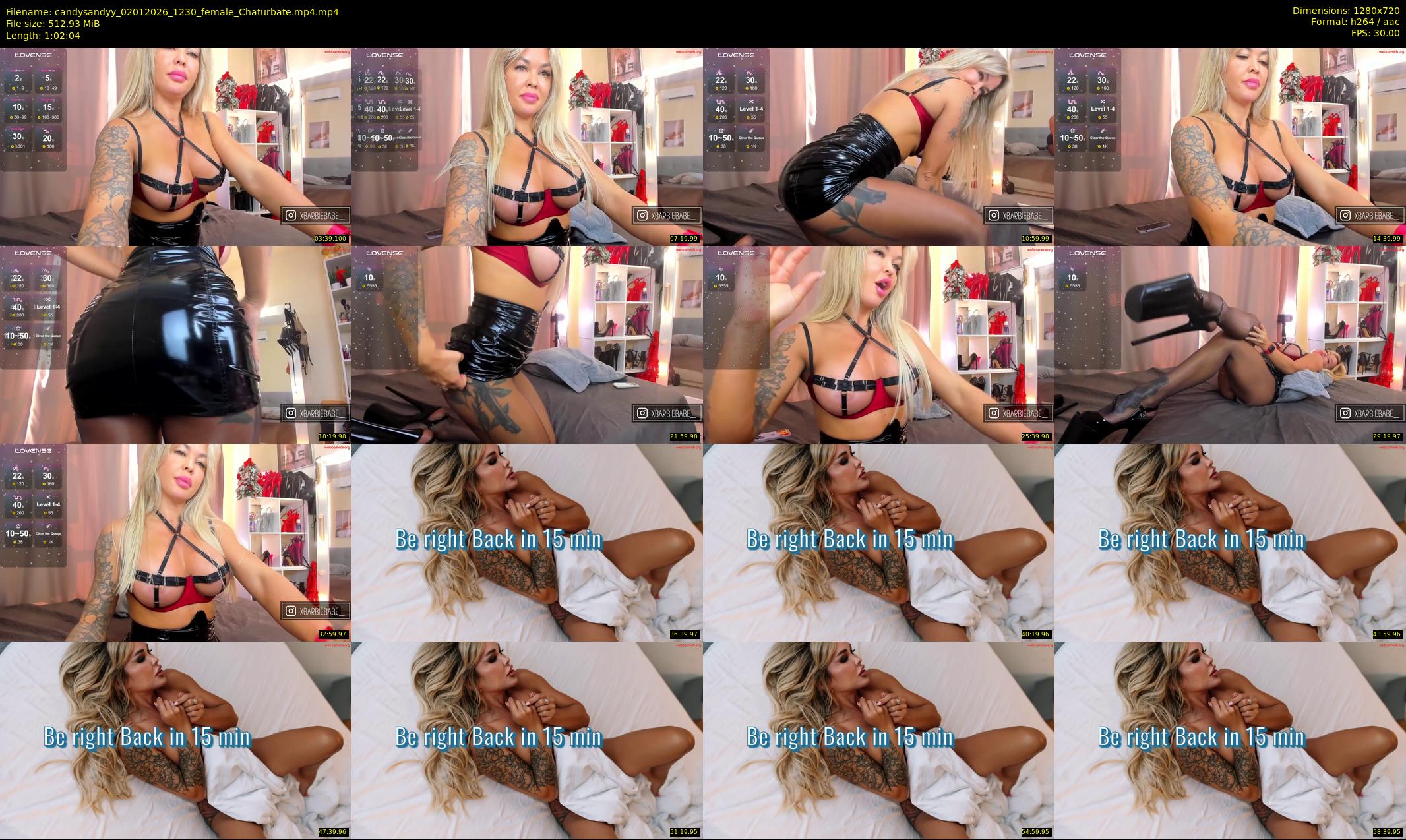candysandyy — 63 minute Chaturbate female cam show recording, 720p, Jan 2, 2026