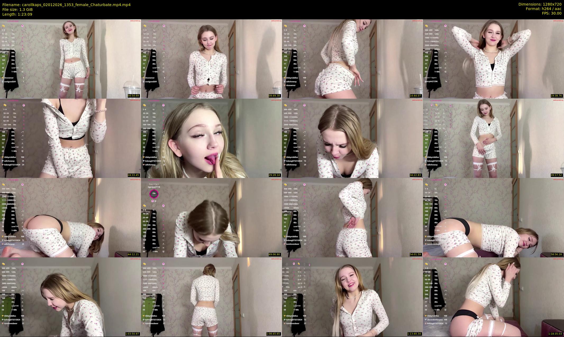 carollkaps — 84 minute Chaturbate female cam show recording, 720p, Jan 2, 2026
