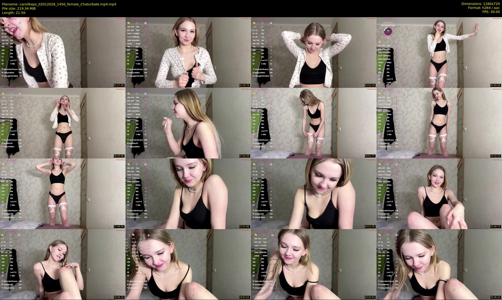 carollkaps — 22 minute Chaturbate female cam show recording, 720p, Jan 2, 2026