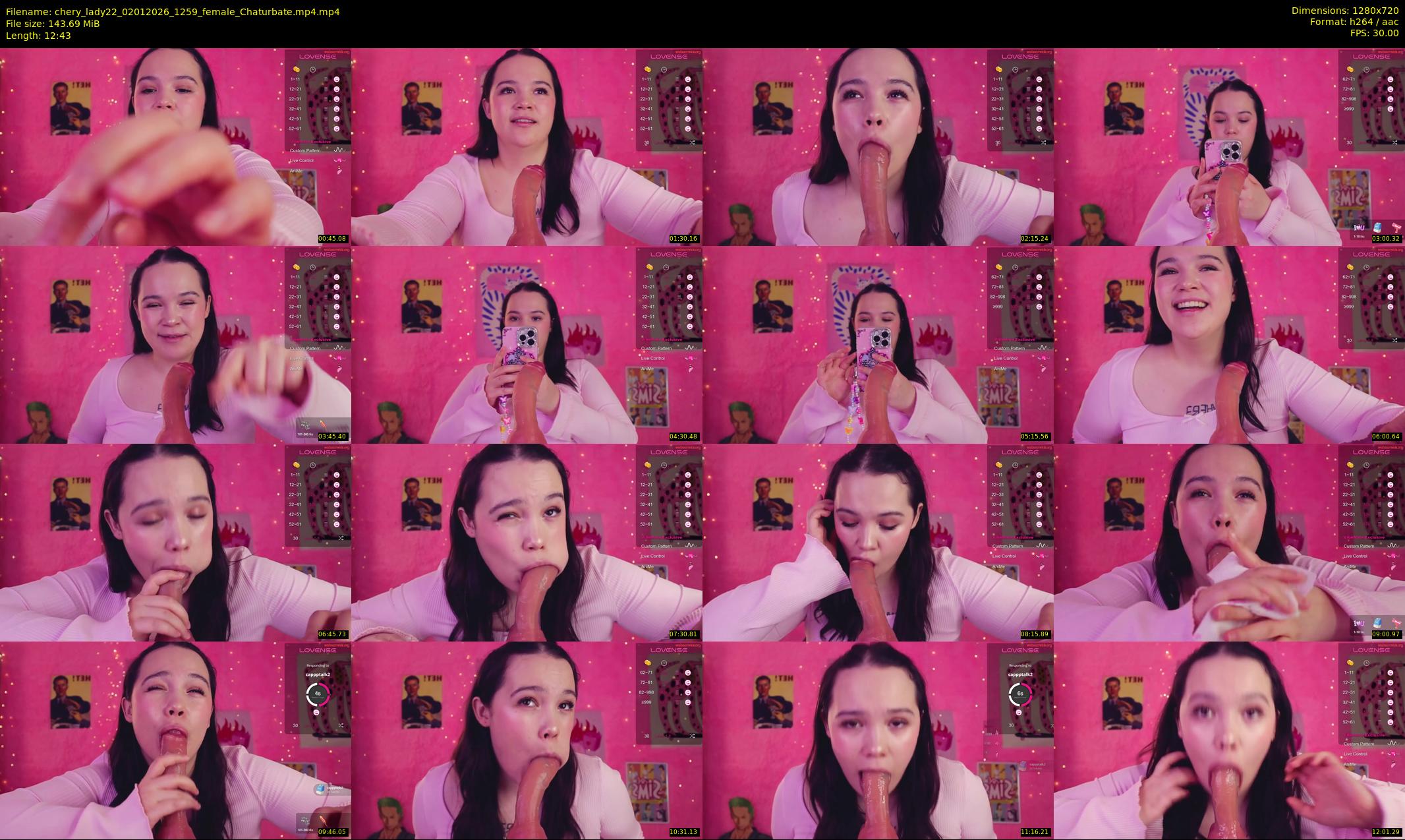 chery_lady22 — 13 minute Chaturbate female cam show recording, 720p, Jan 2, 2026