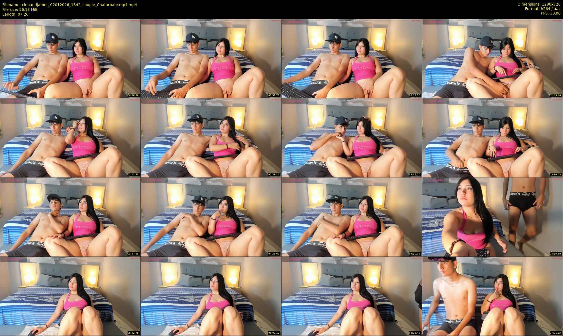 cleoandjames — 8 minute Chaturbate couple cam show recording, 720p, Jan 2, 2026