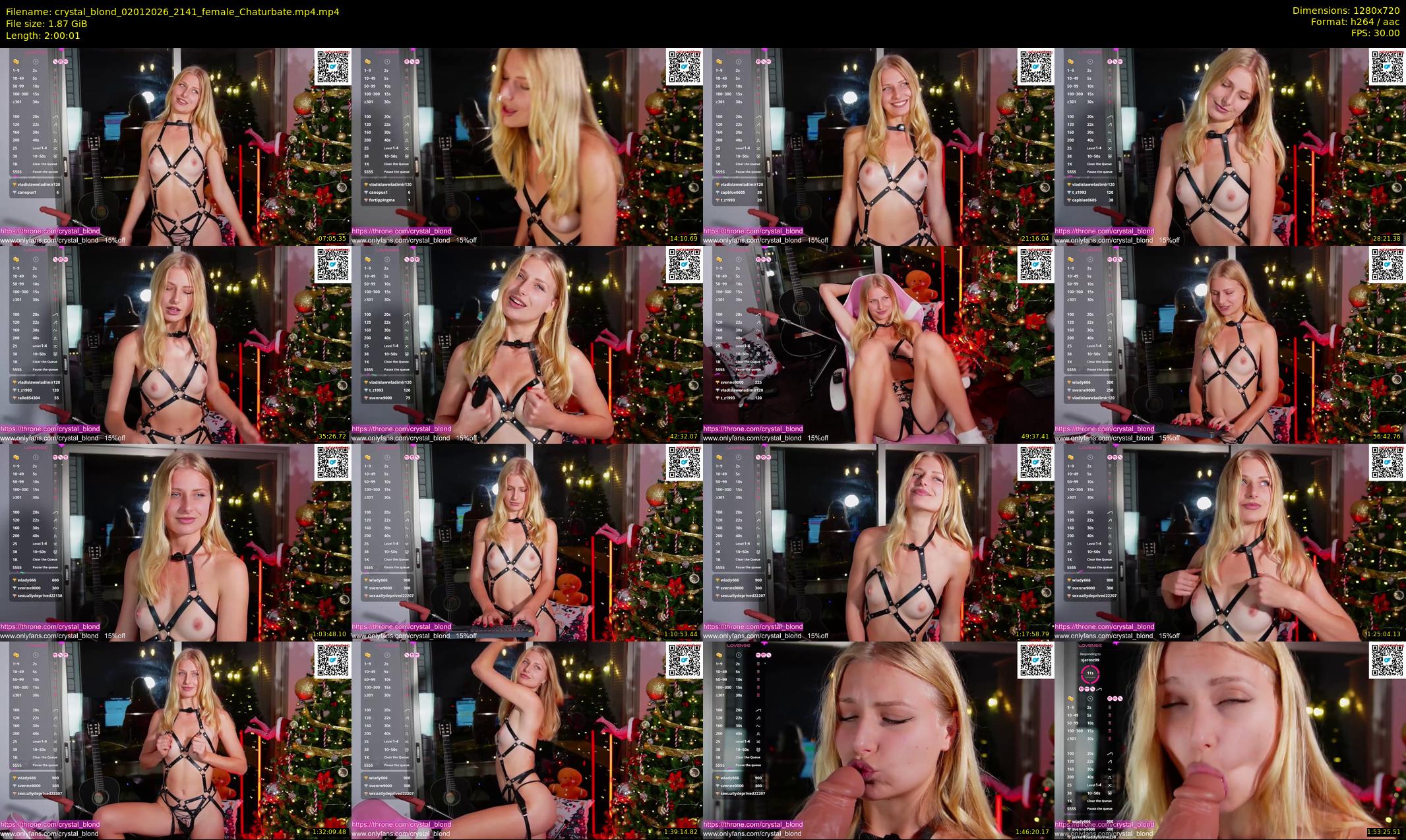 crystal_blond — 121 minute Chaturbate female cam show recording, 720p, Jan 2, 2026