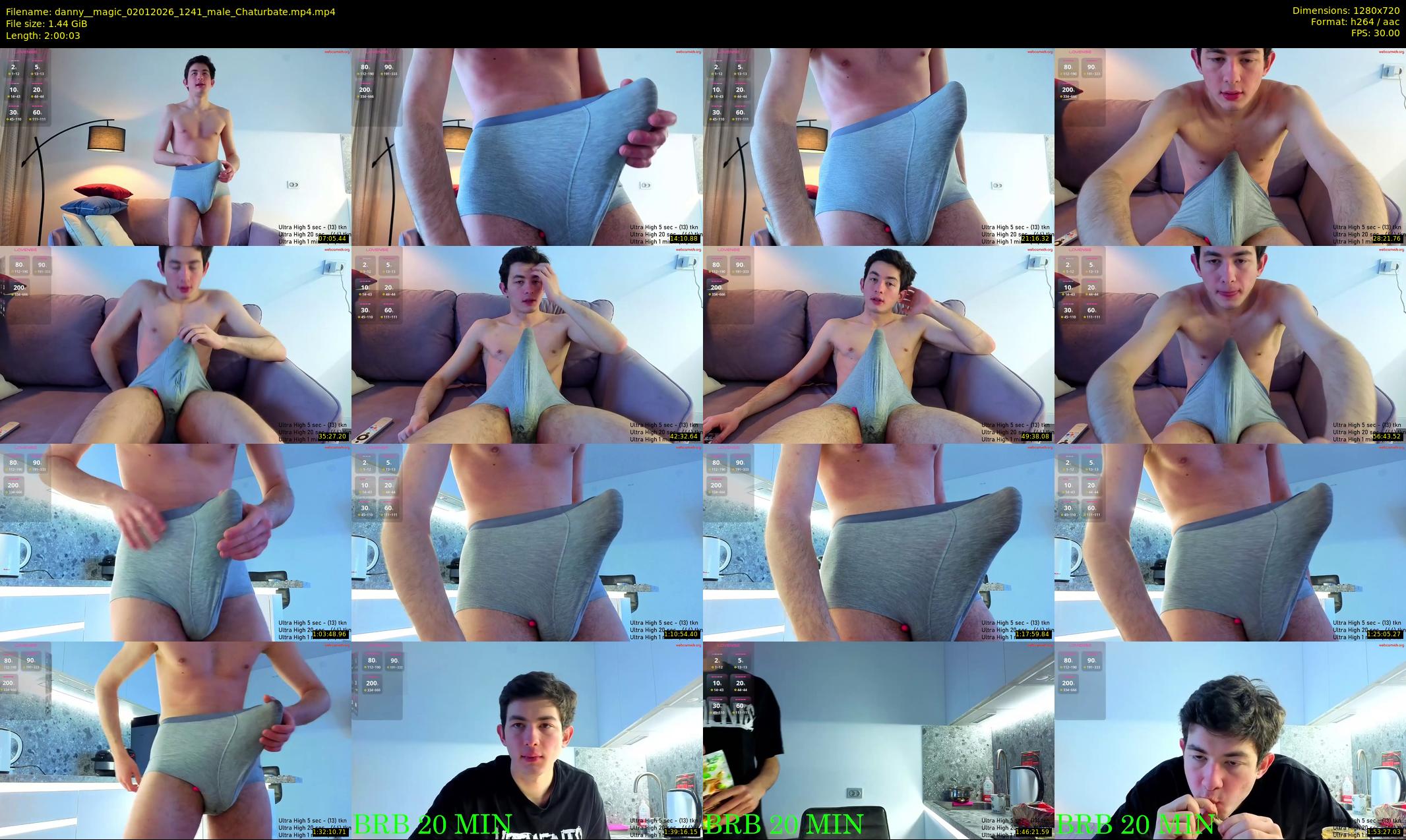 danny__magic — 121 minute Chaturbate male cam show recording, 720p, Jan 2, 2026