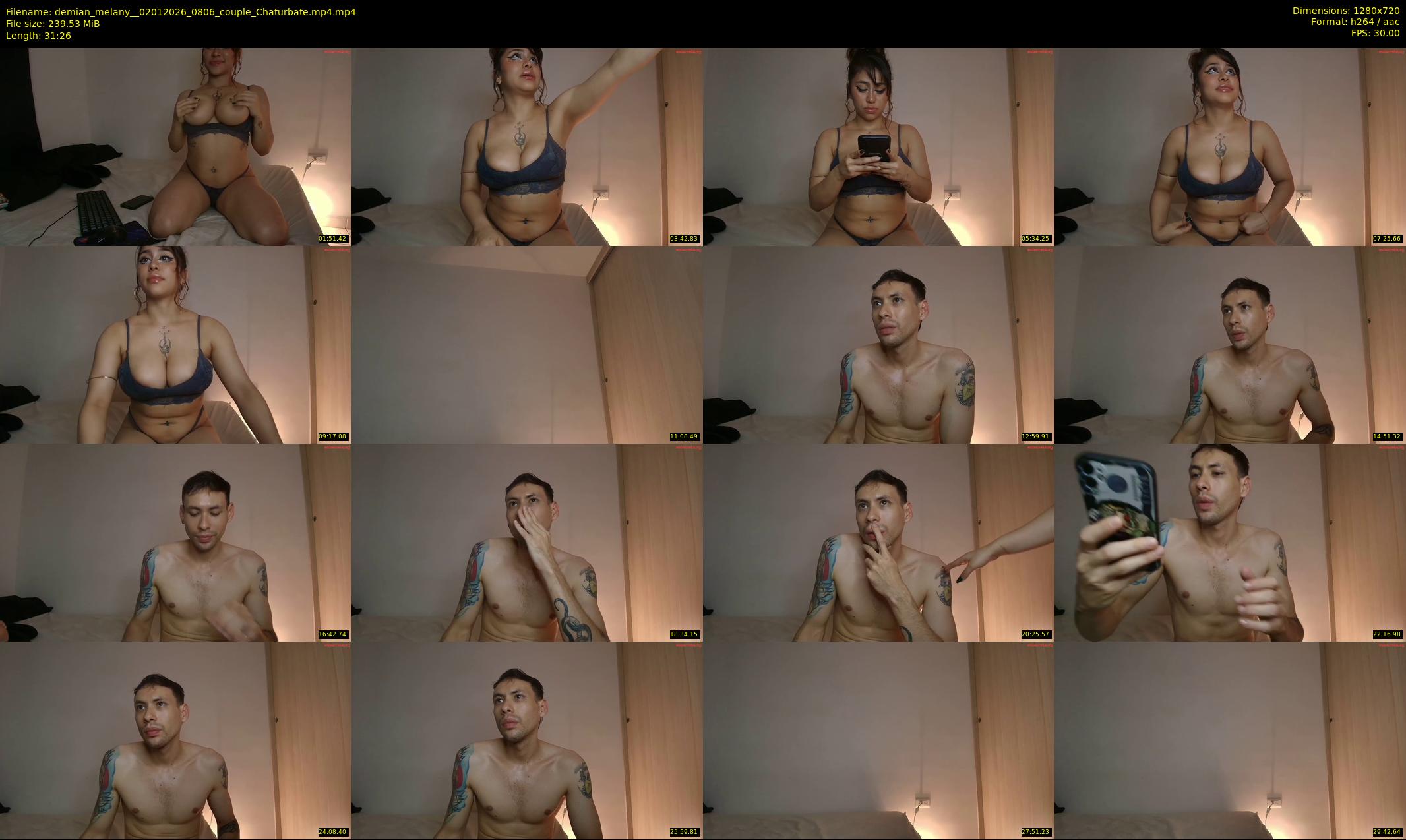 demian_melany_ — 32 minute Chaturbate couple cam show recording, 720p, Jan 2, 2026
