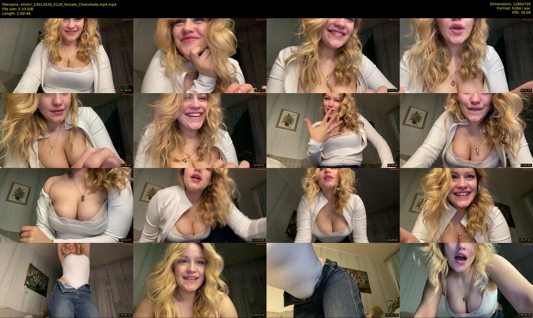 elixiirr — 121 minute Chaturbate female cam show recording, 720p, Jan 3, 2026