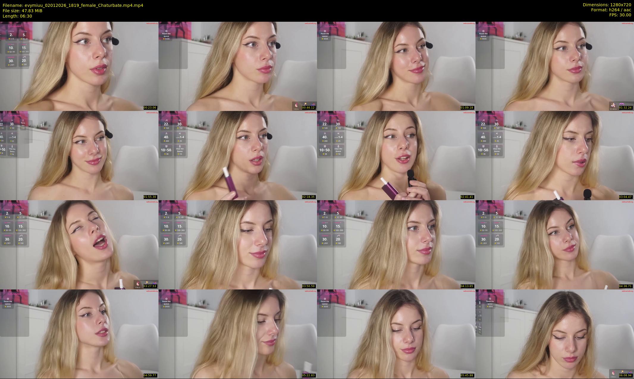evymiuu — 7 minute Chaturbate female cam show recording, 720p, Jan 2, 2026