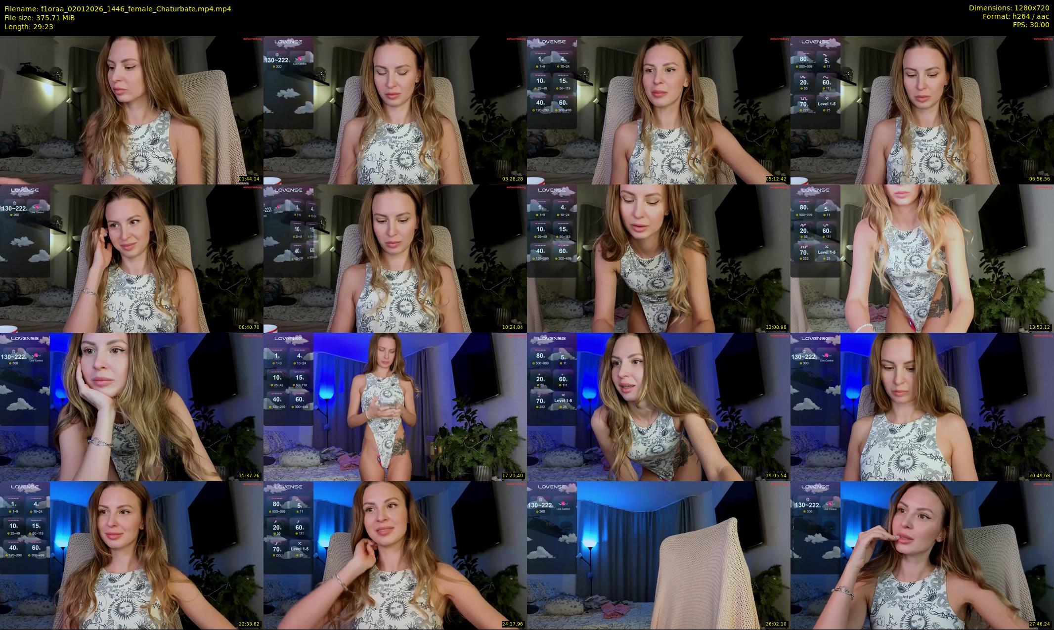 f1oraa — 30 minute Chaturbate female cam show recording, 720p, Jan 2, 2026