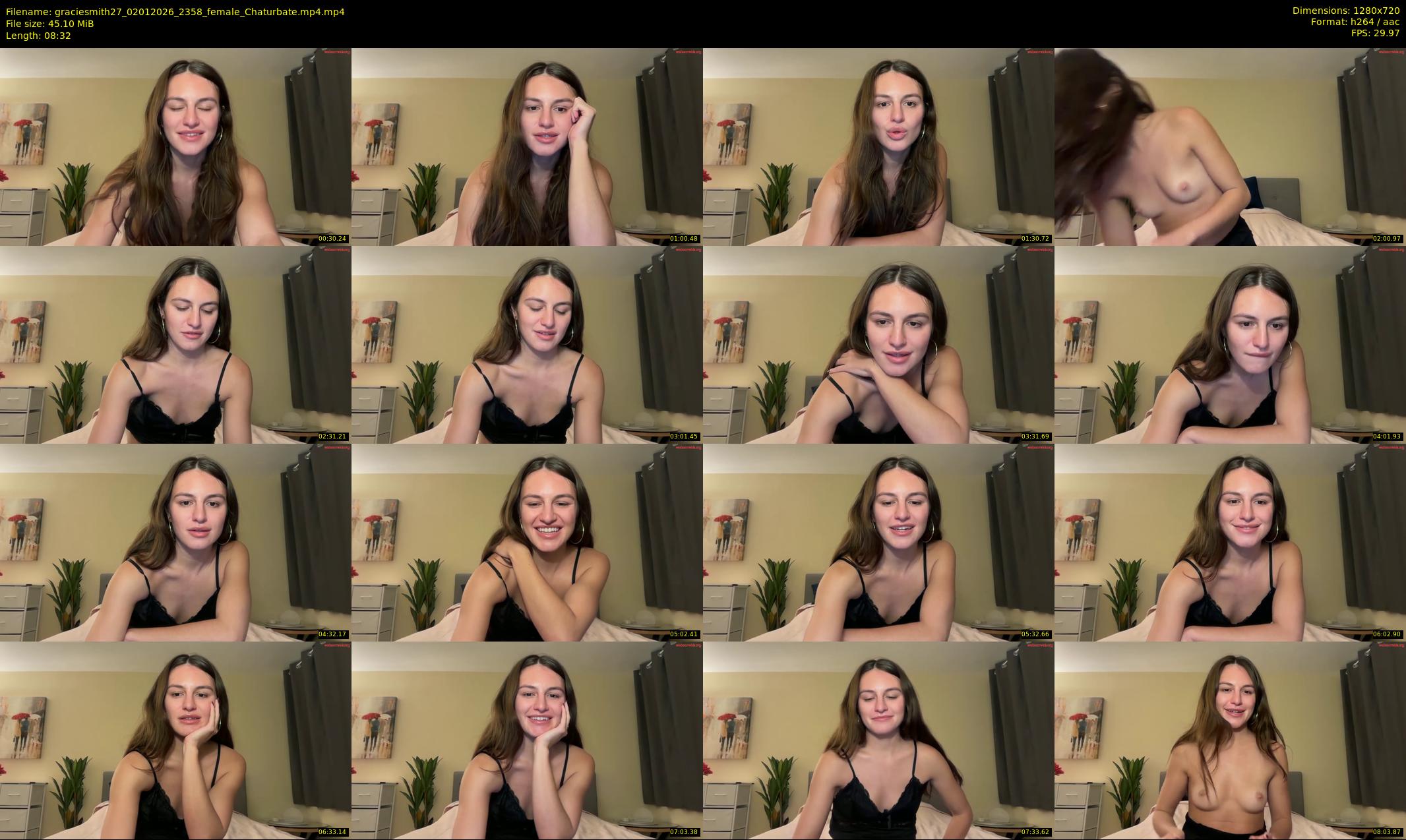 graciesmith27 — 9 minute Chaturbate female cam show recording, 720p, Jan 2, 2026