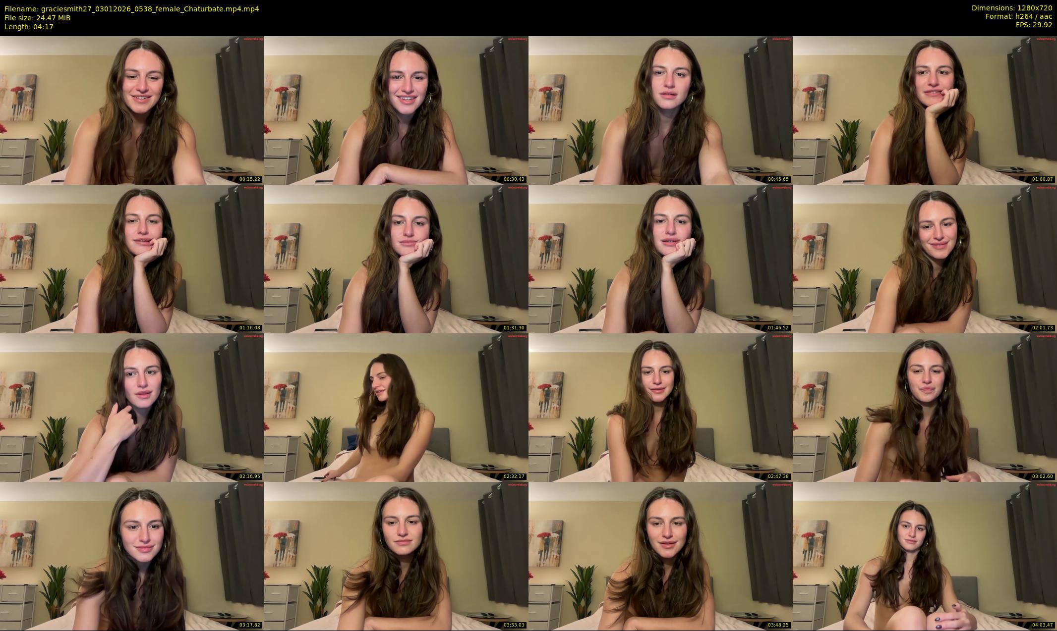 graciesmith27 — 5 minute Chaturbate female cam show recording, 720p, Jan 3, 2026