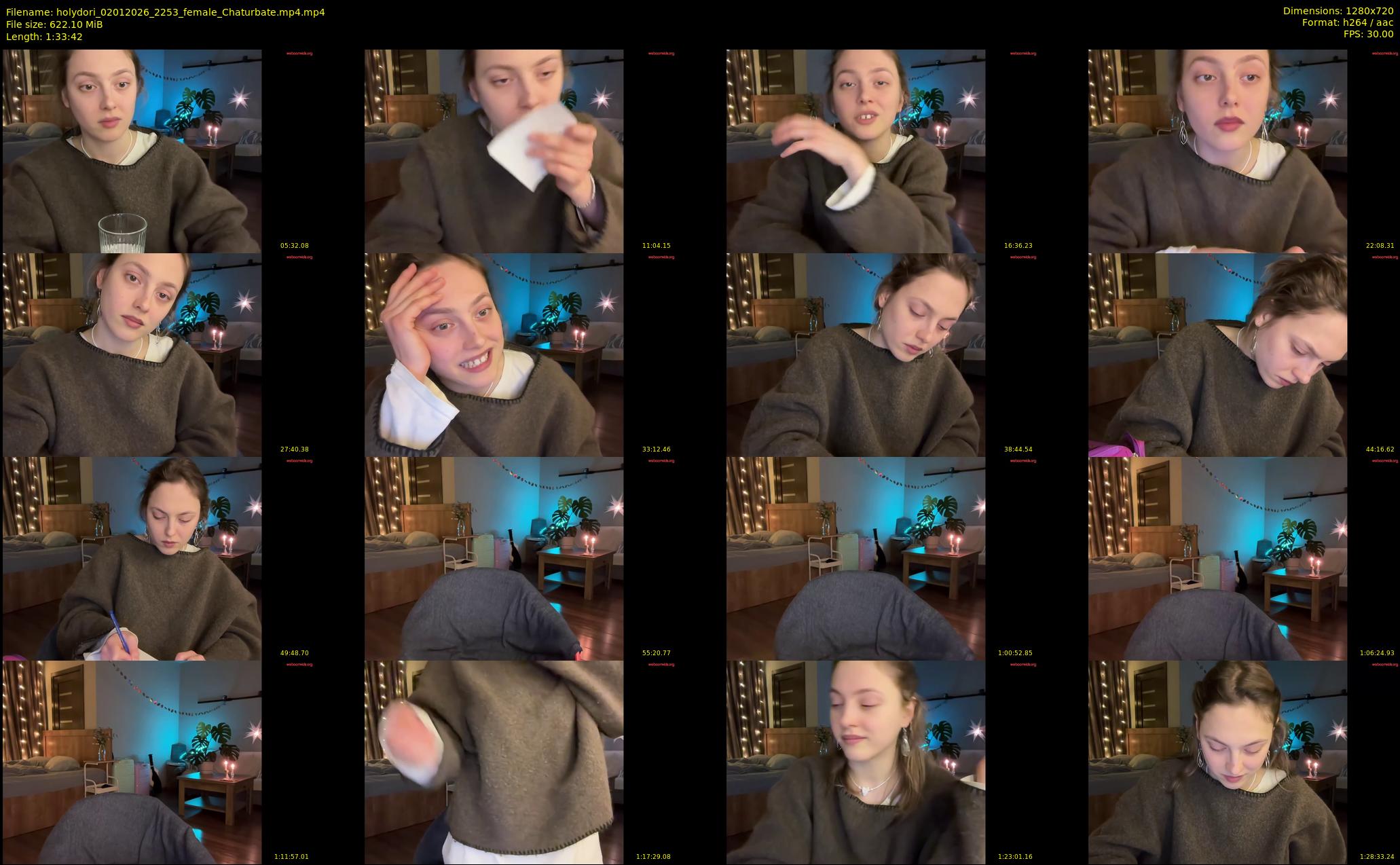 holydori — 94 minute Chaturbate female cam show recording, 720p, Jan 2, 2026