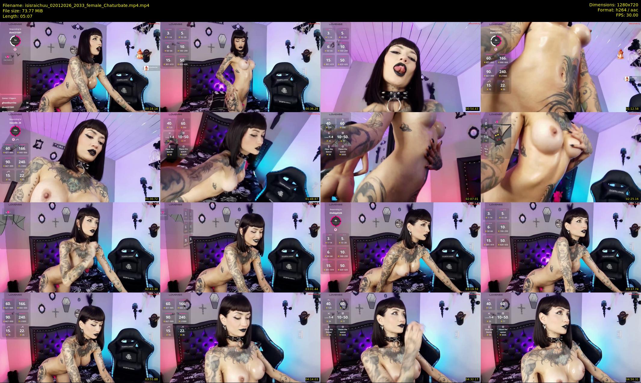 isisraichuu — 6 minute Chaturbate female cam show recording, 720p, Jan 2, 2026