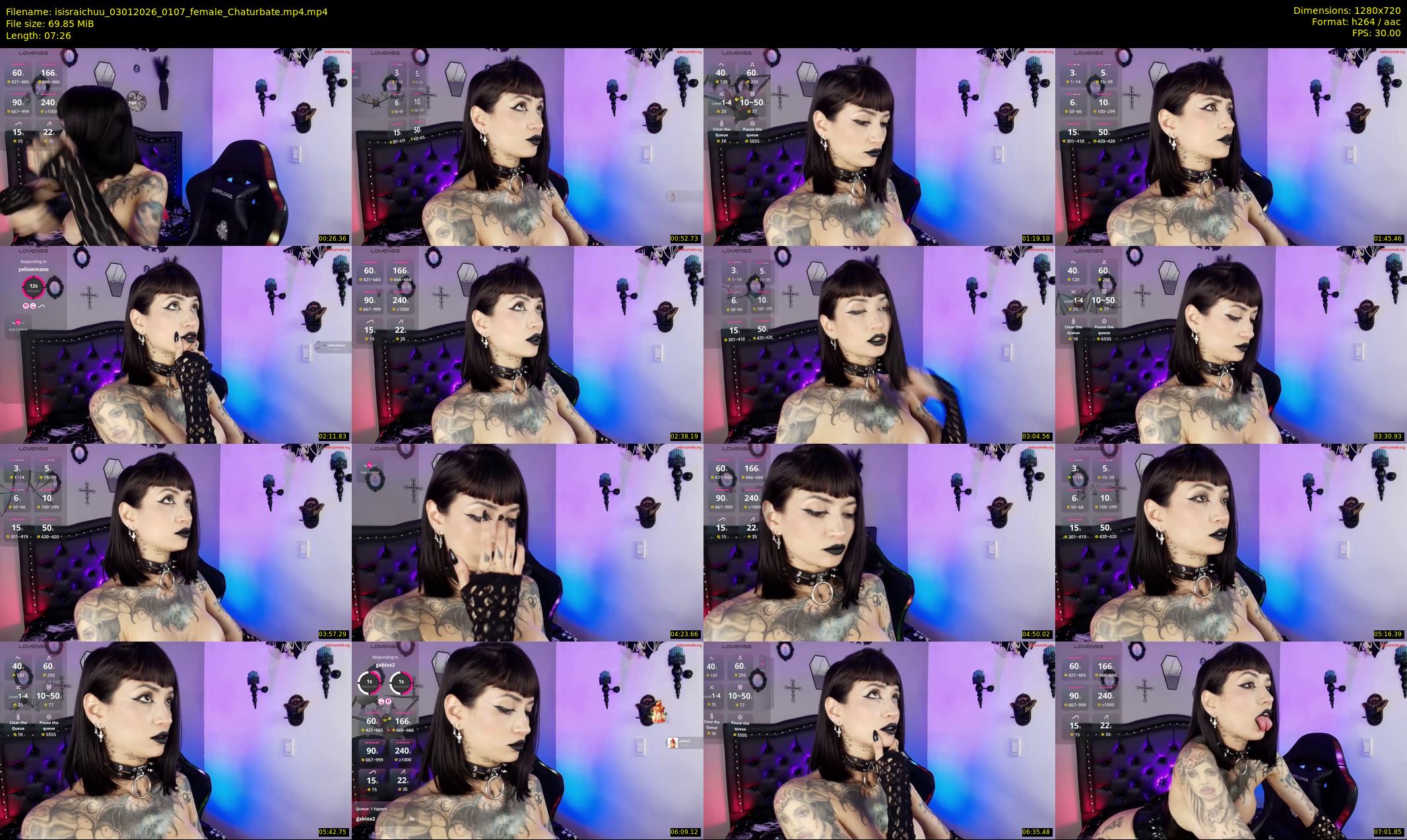 isisraichuu — 8 minute Chaturbate female cam show recording, 720p, Jan 3, 2026