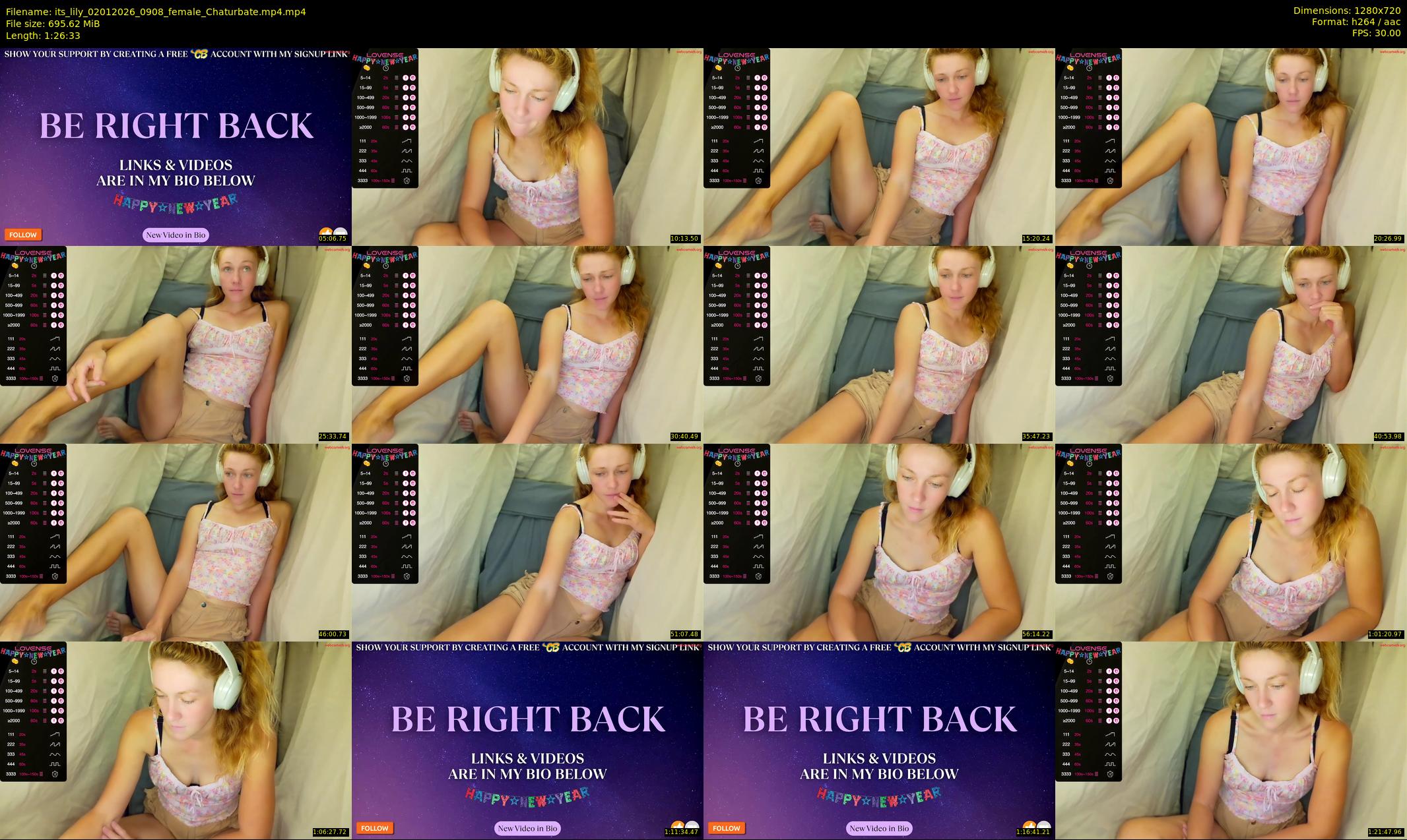 its_lily — 87 minute Chaturbate female cam show recording, 720p, Jan 2, 2026