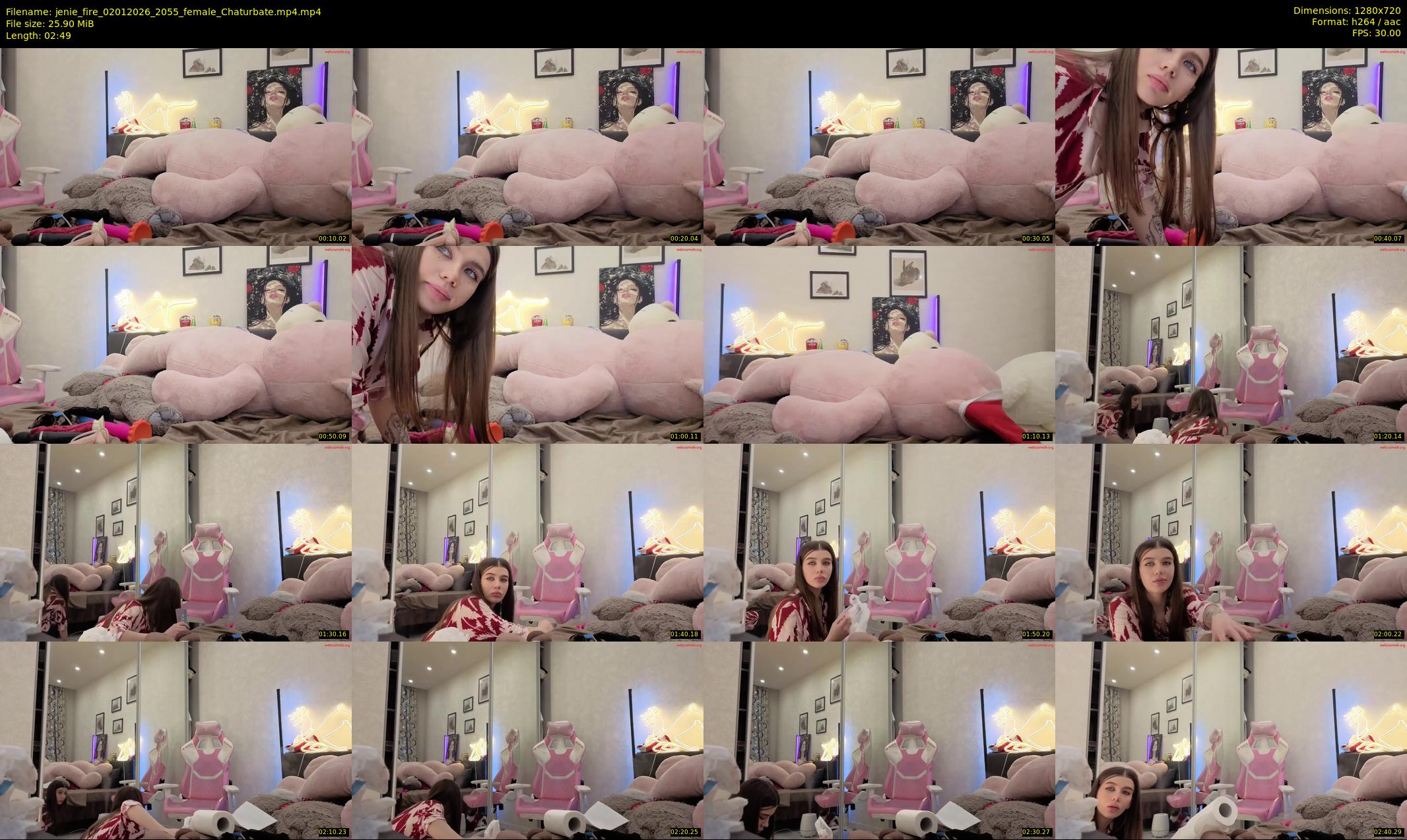 jenie_fire — 3 minute Chaturbate female cam show recording, 720p, Jan 2, 2026
