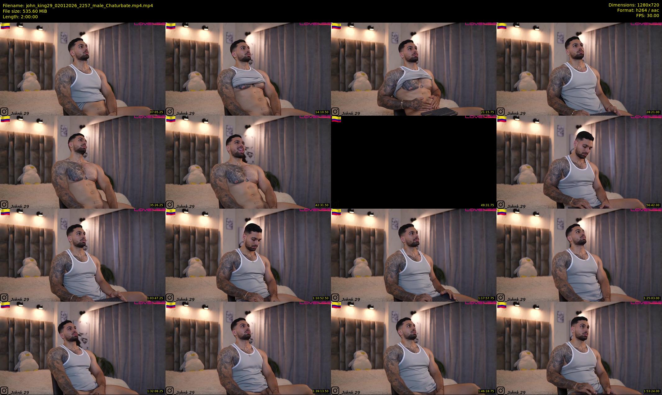 john_king29 — 120 minute Chaturbate male cam show recording, 720p, Jan 2, 2026
