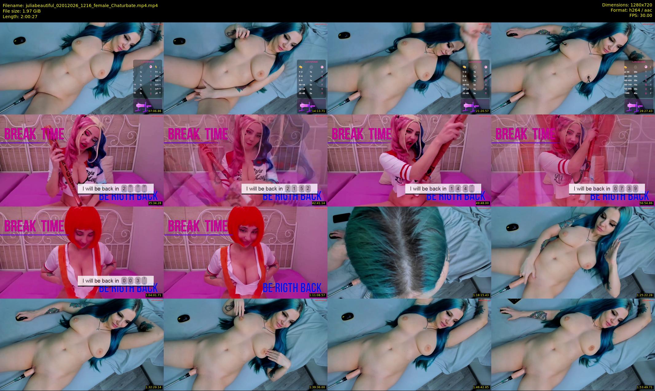 juliabeautiful — 121 minute Chaturbate female cam show recording, 720p, Jan 2, 2026
