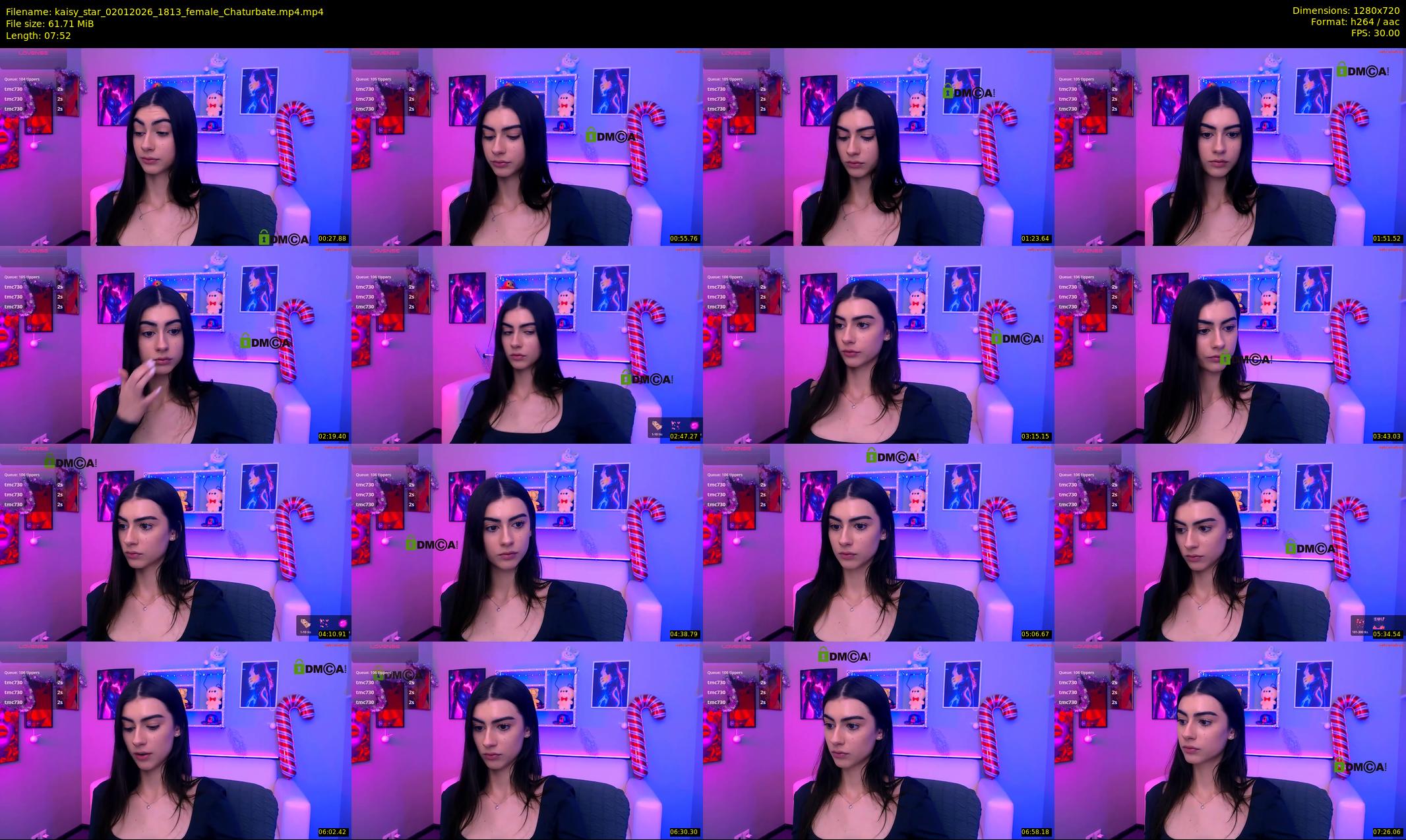 kaisy_star — 8 minute Chaturbate female cam show recording, 720p, Jan 2, 2026