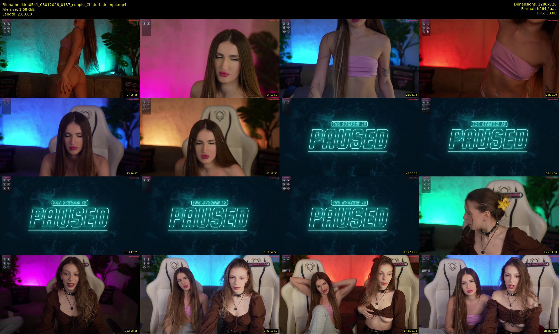 kira0541 — 120 minute Chaturbate couple cam show recording, 720p, Jan 3, 2026