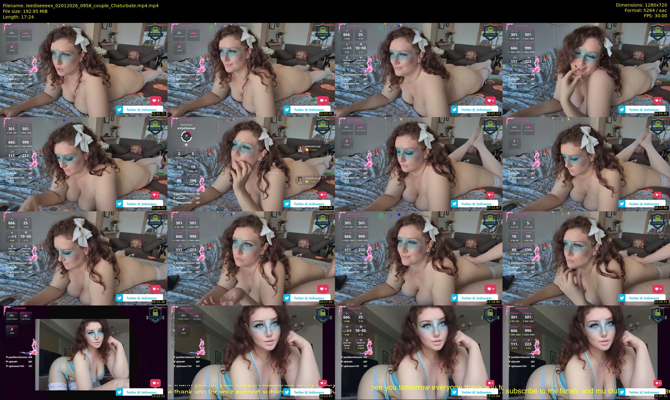 leediseeeex — 18 minute Chaturbate female cam show recording, 720p, Jan 2, 2026