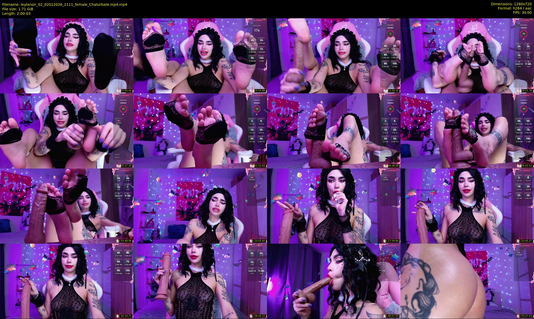 leylanoir_02 — 121 minute Chaturbate female cam show recording, 720p, Jan 2, 2026