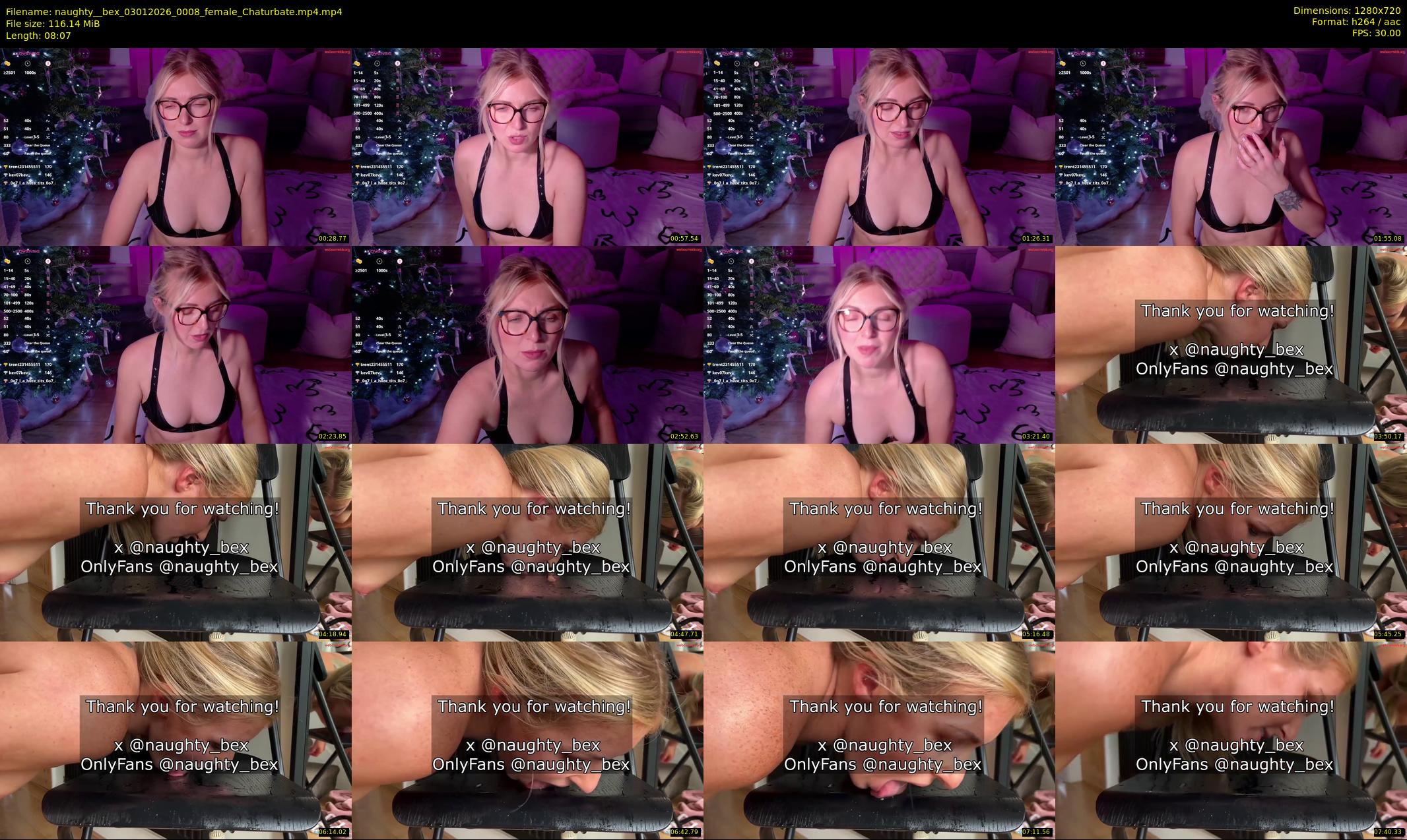 naughty__bex — 9 minute Chaturbate female cam show recording, 720p, Jan 3, 2026
