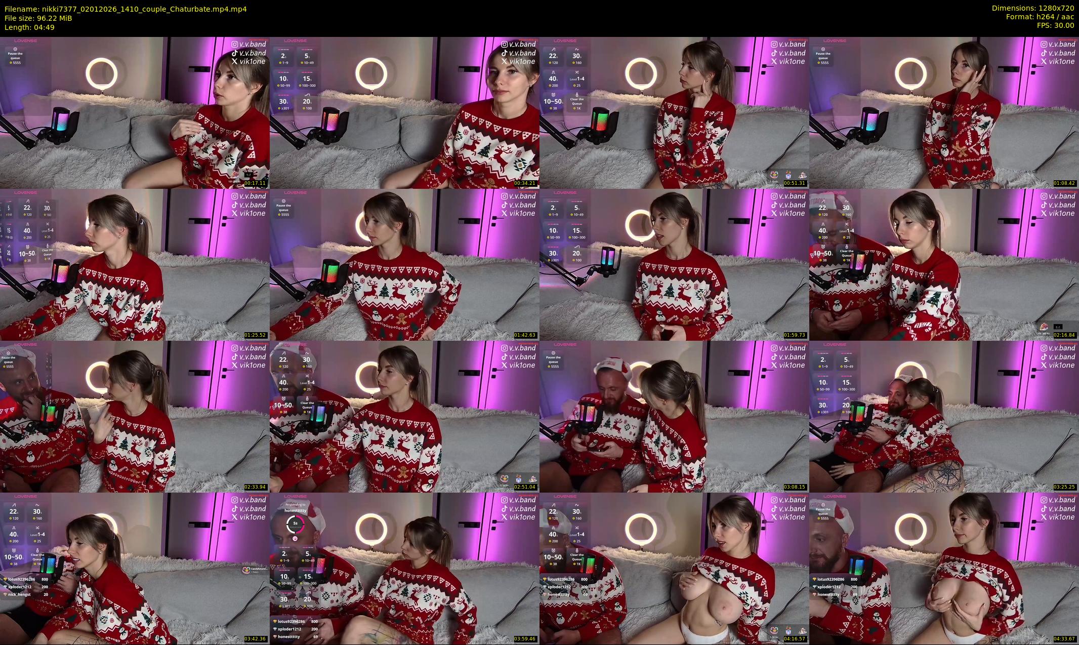 nikki7377 — 5 minute Chaturbate couple cam show recording, 720p, Jan 2, 2026