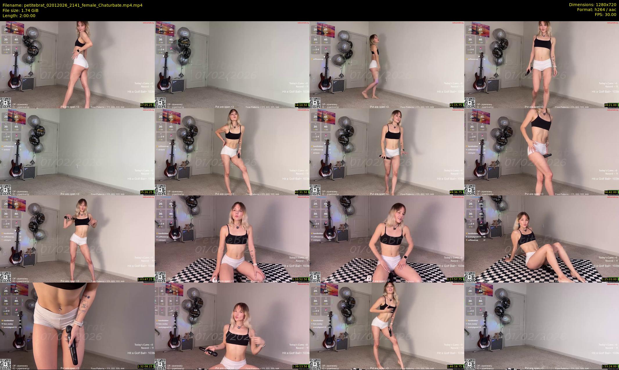 petitebrat — 120 minute Chaturbate female cam show recording, 720p, Jan 2, 2026
