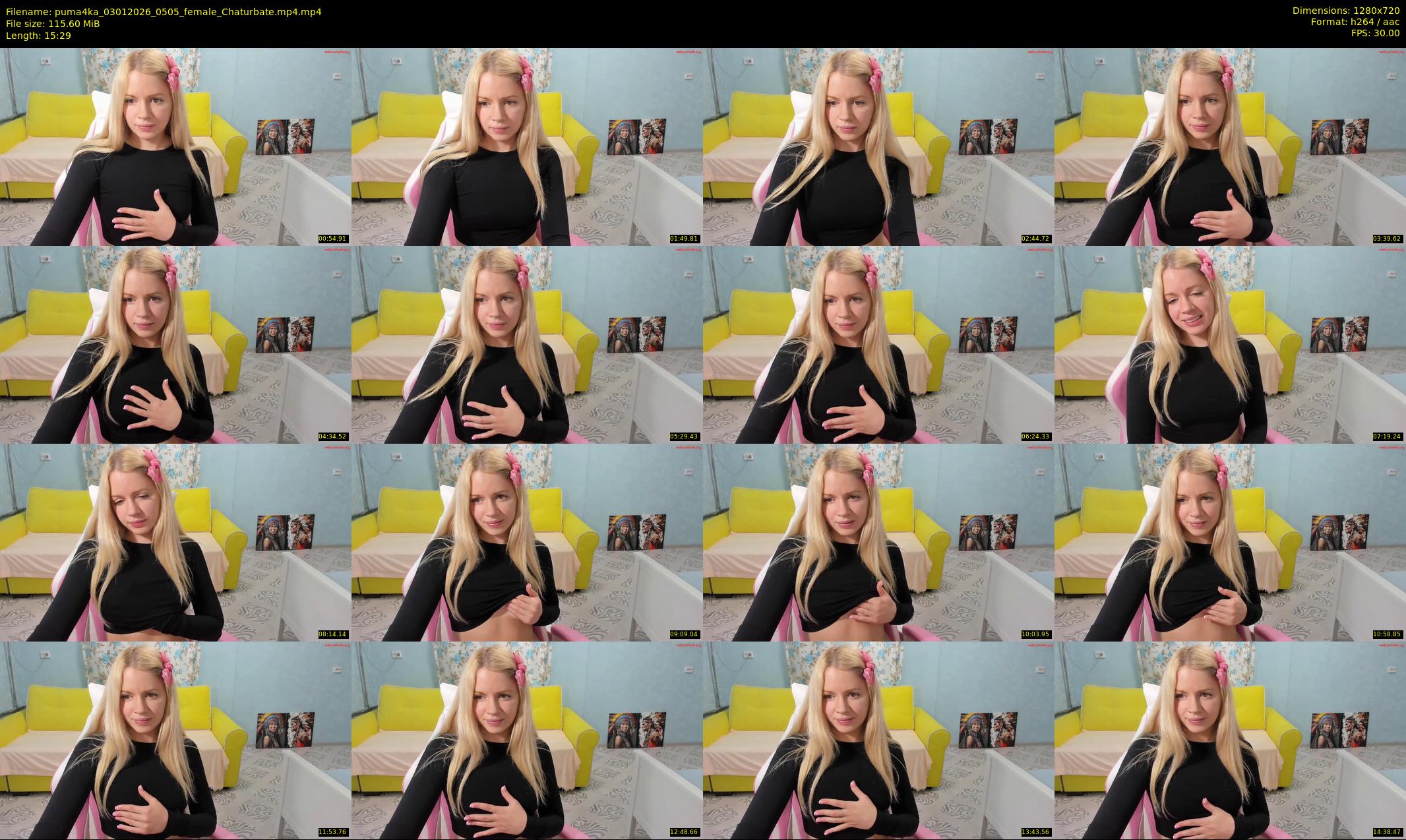 puma4ka — 16 minute Chaturbate female cam show recording, 720p, Jan 3, 2026