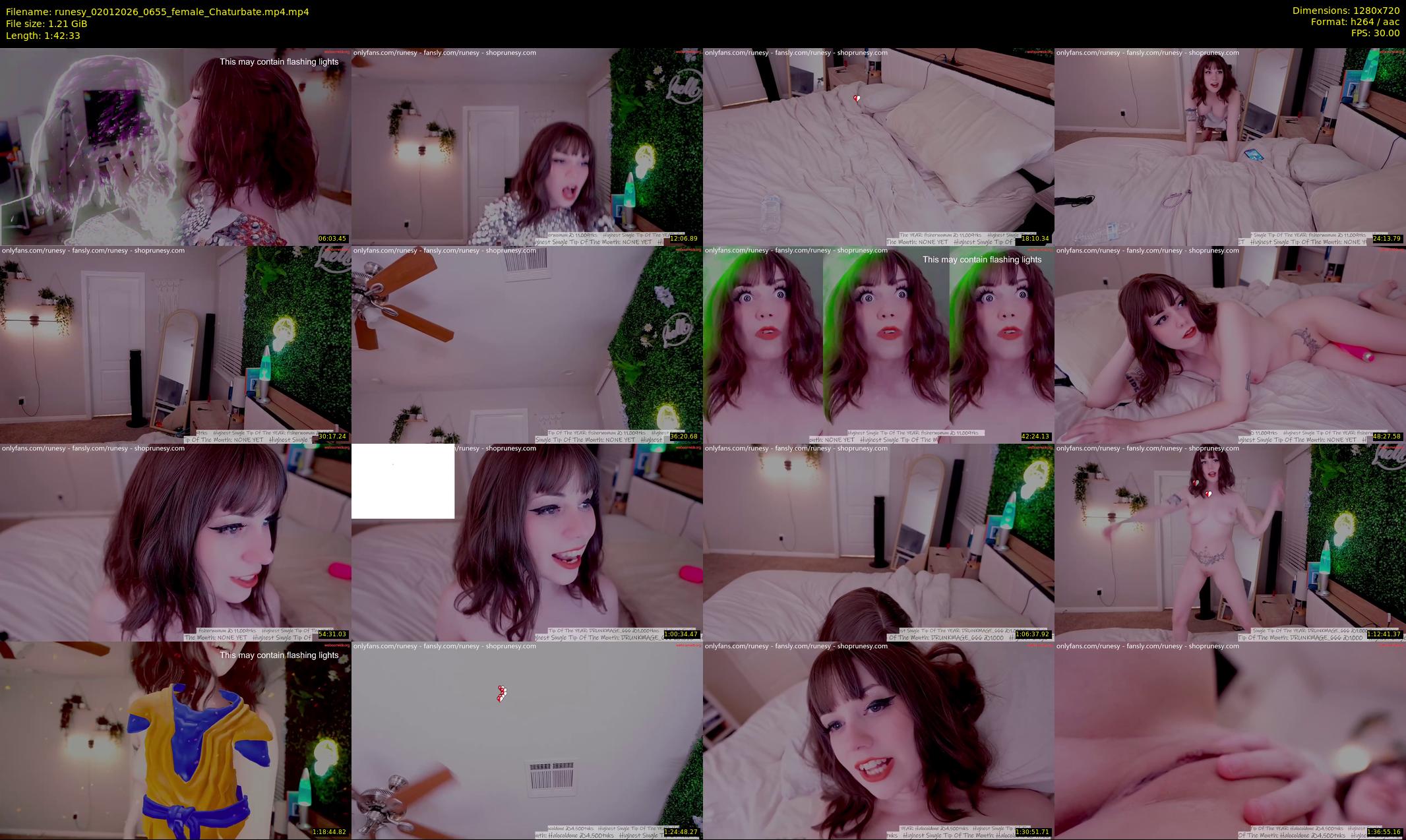 runesy — 103 minute Chaturbate female cam show recording, 720p, Jan 2, 2026