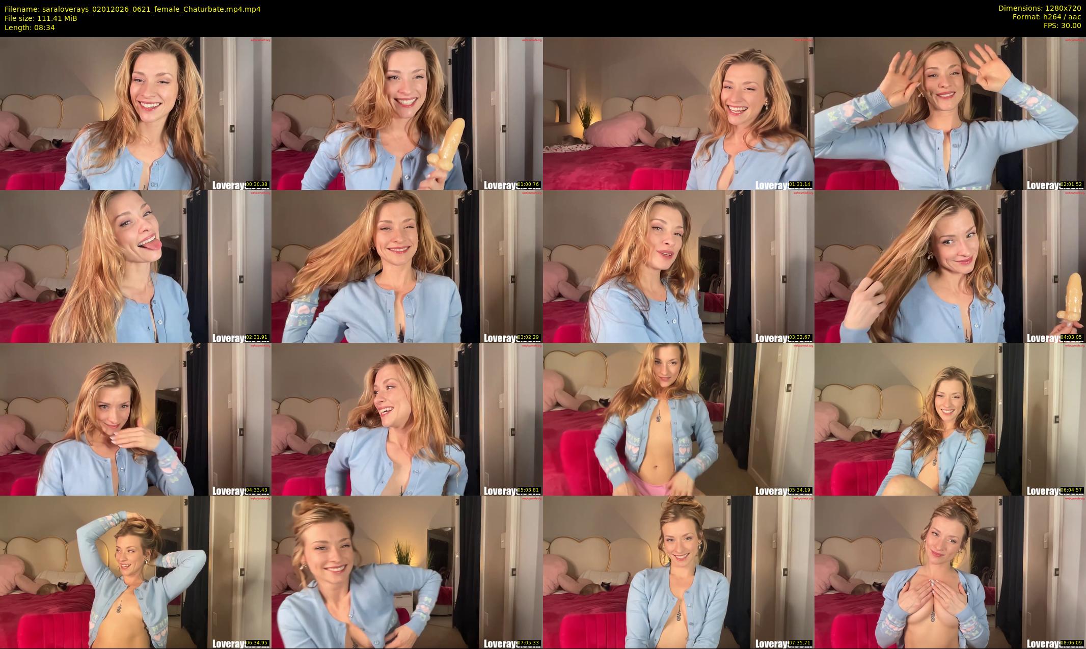 saraloverays — 9 minute Chaturbate female cam show recording, 720p, Jan 2, 2026