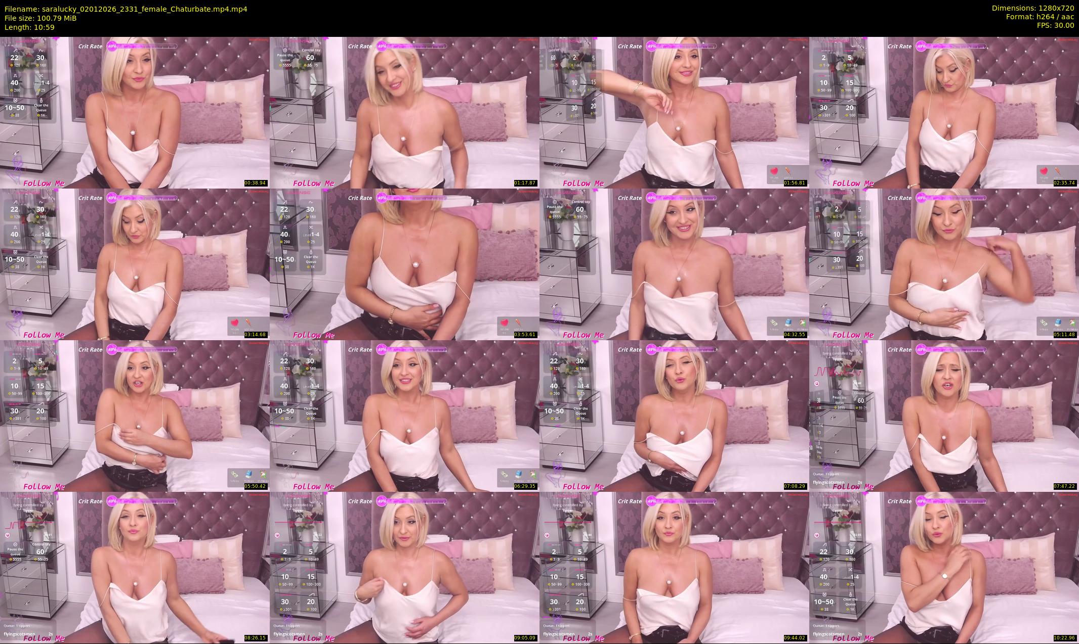 saralucky — 11 minute Chaturbate female cam show recording, 720p, Jan 2, 2026