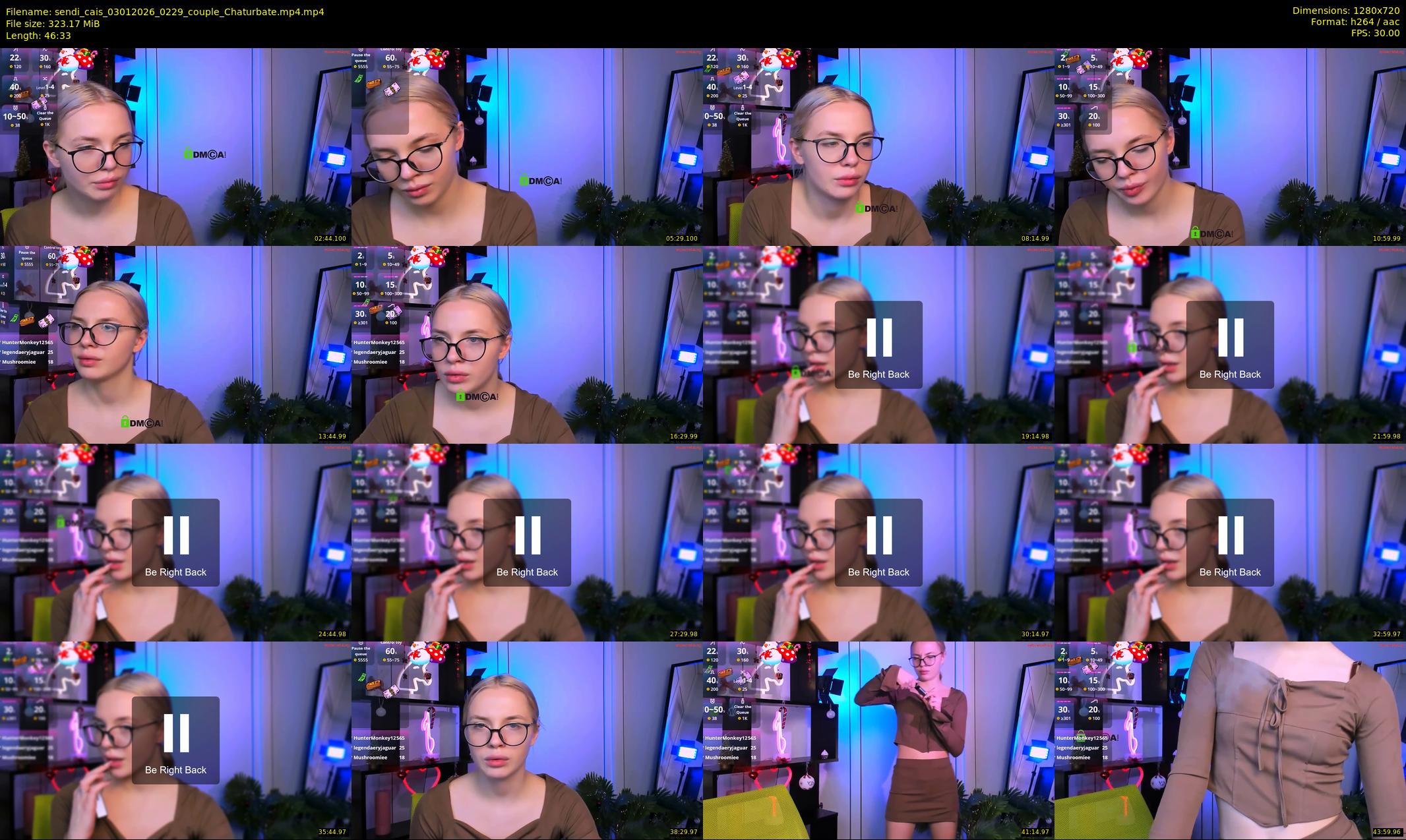 sendi_cais — 47 minute Chaturbate female cam show recording, 720p, Jan 3, 2026