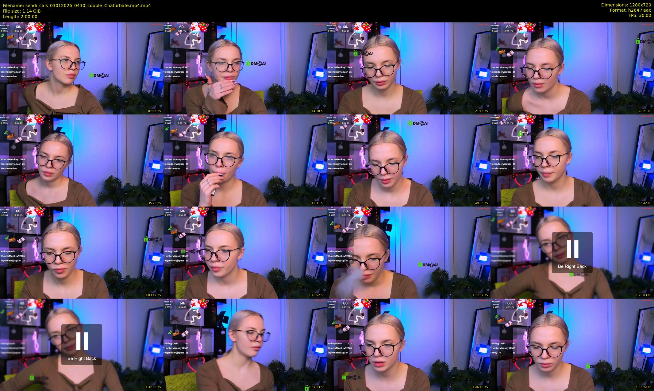 sendi_cais — 120 minute Chaturbate female cam show recording, 720p, Jan 3, 2026