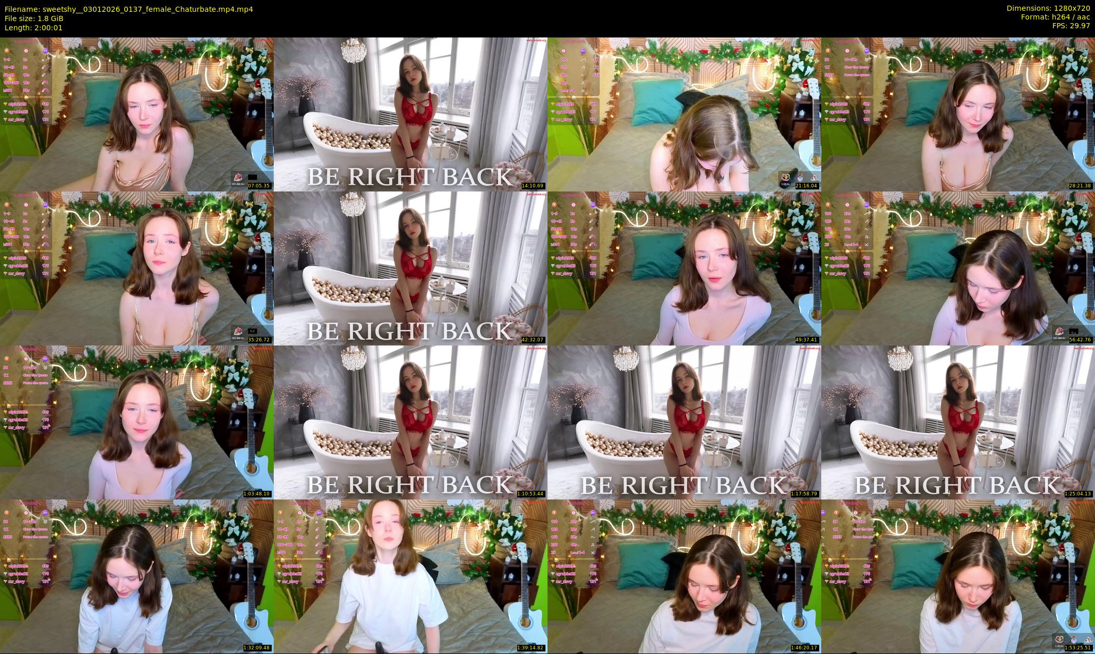sweetshy_ — 121 minute Chaturbate female cam show recording, 720p, Jan 3, 2026