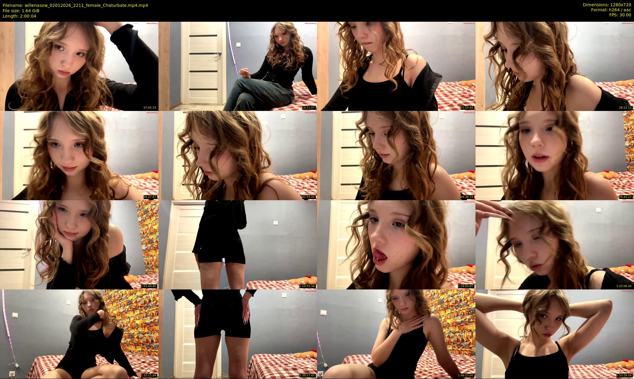 willenasow — 121 minute Chaturbate female cam show recording, 720p, Jan 2, 2026