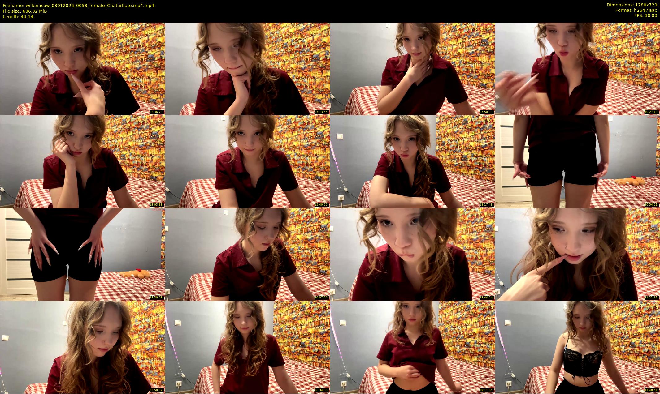 willenasow — 45 minute Chaturbate female cam show recording, 720p, Jan 3, 2026