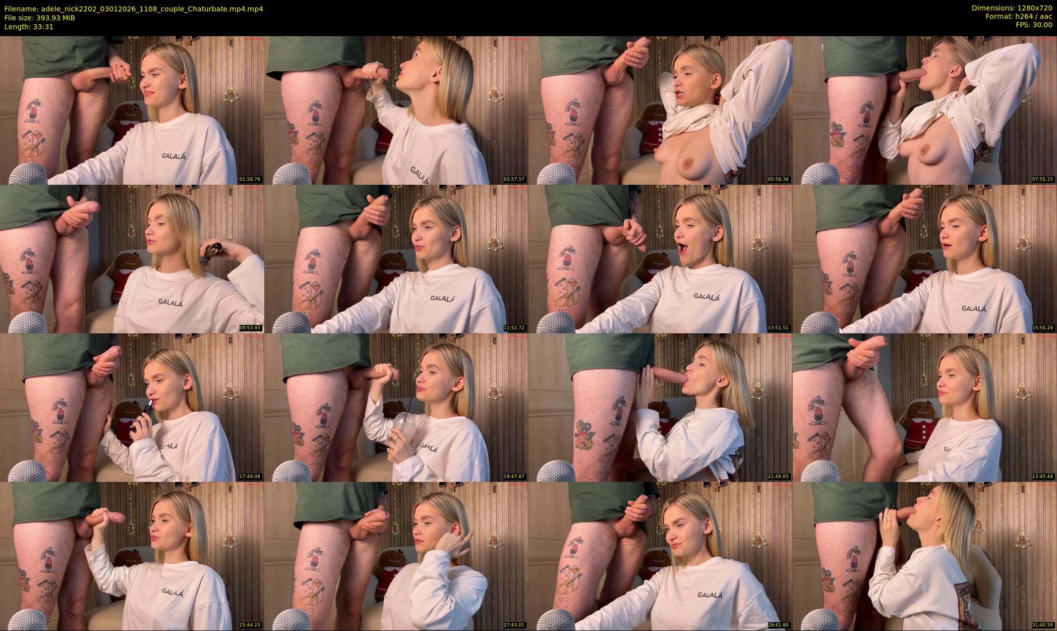 adele_nick2202 — 34 minute Chaturbate couple cam show recording, 720p, Jan 3, 2026