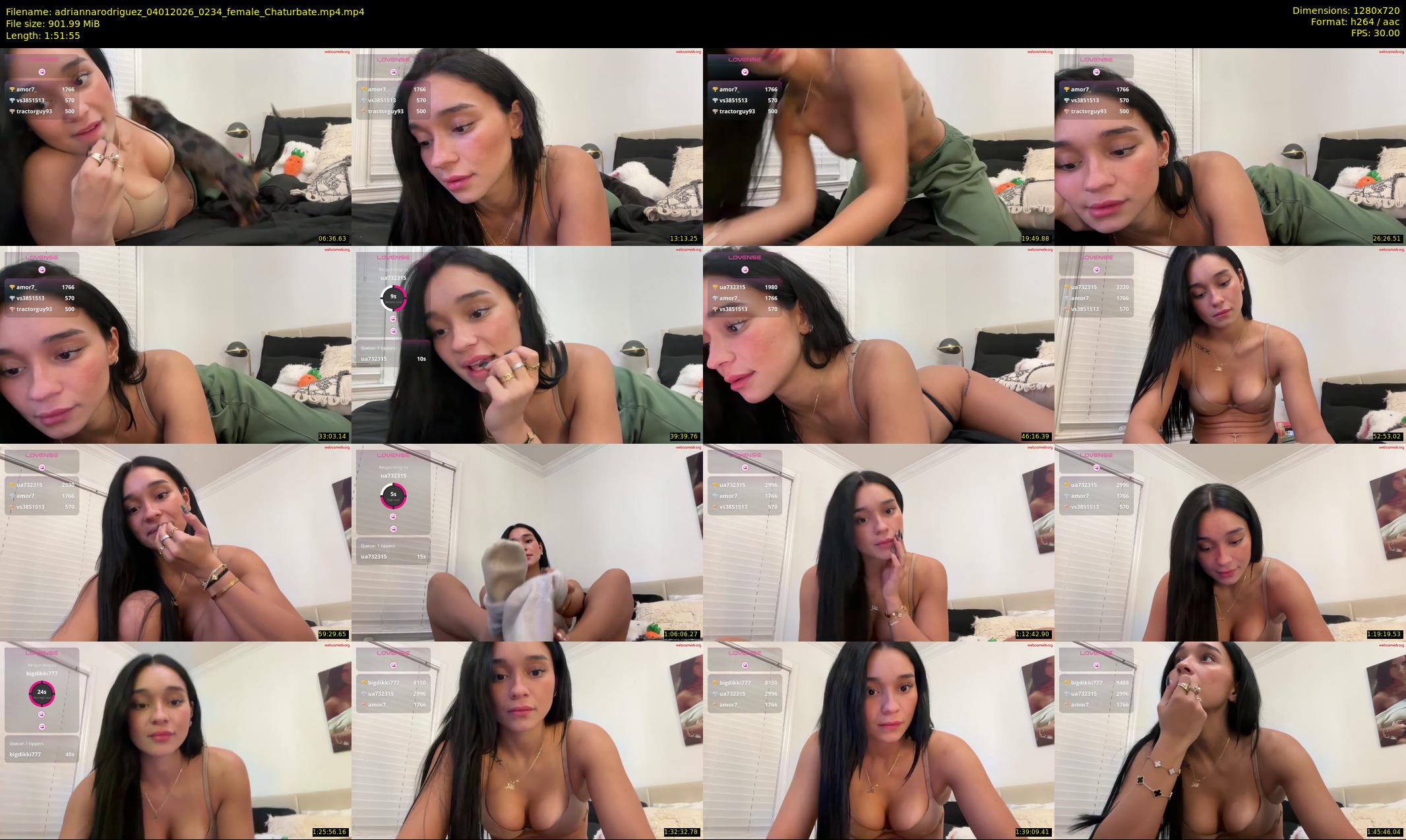 adriannarodriguez — 112 minute Chaturbate female cam show recording, 720p, Jan 4, 2026