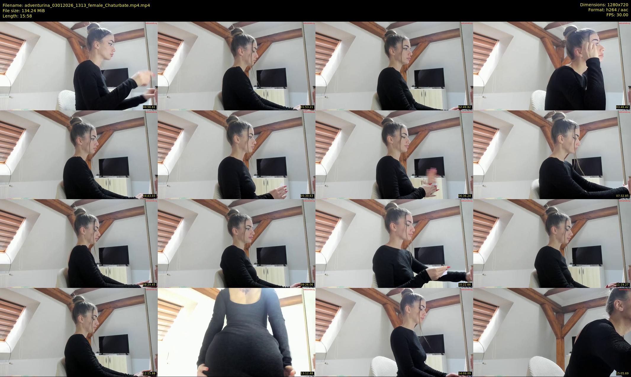 adventurina — 16 minute Chaturbate female cam show recording, 720p, Jan 3, 2026