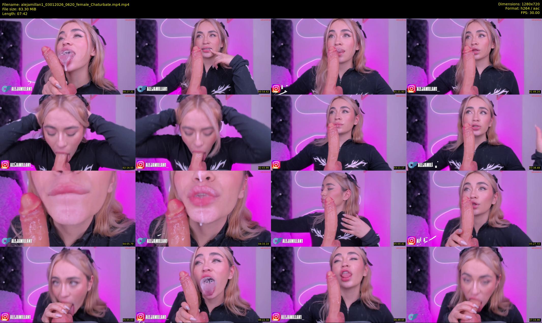 alejamillan1 — 8 minute Chaturbate female cam show recording, 720p, Jan 3, 2026