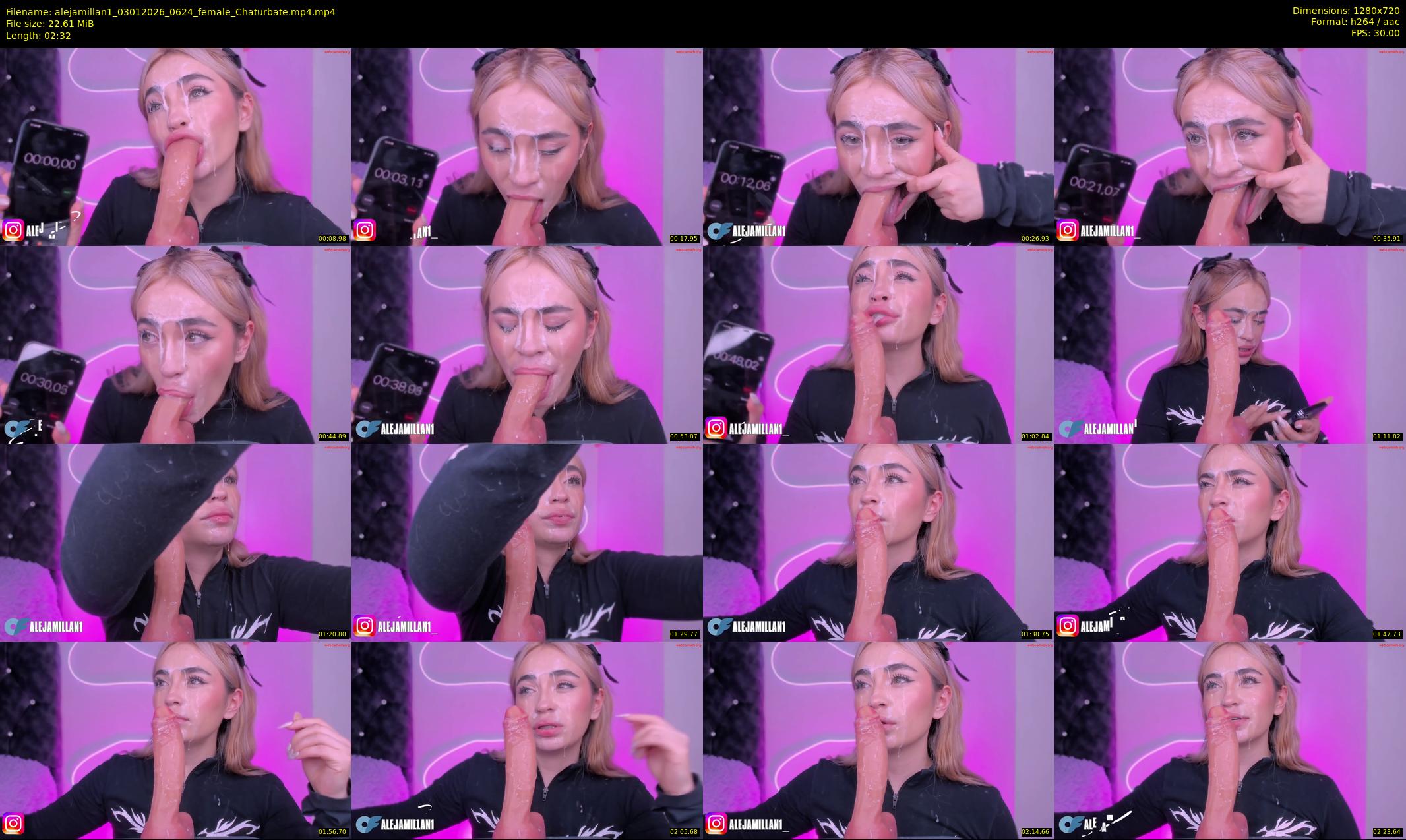 alejamillan1 — 3 minute Chaturbate female cam show recording, 720p, Jan 3, 2026