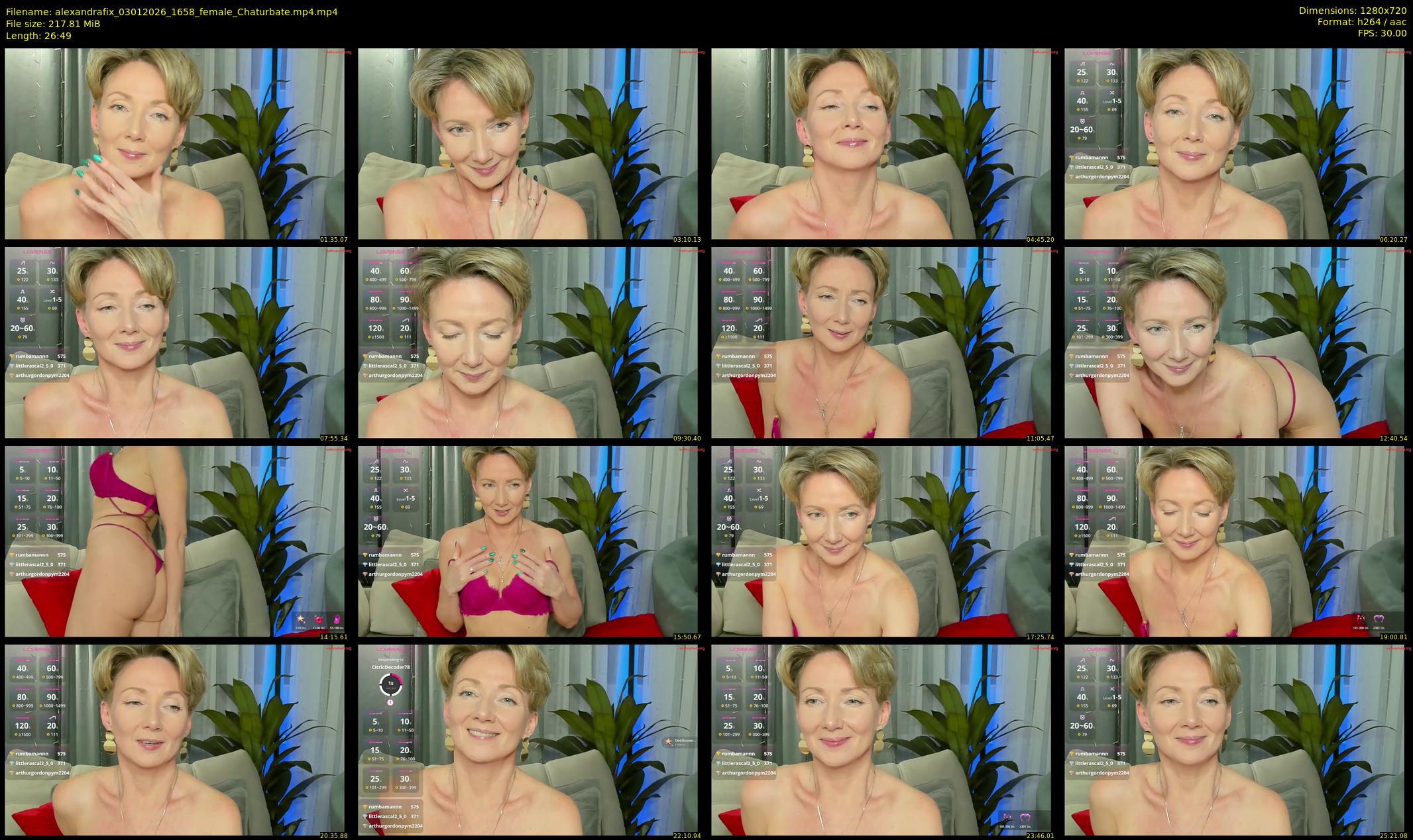 alexandrafix — 27 minute Chaturbate female cam show recording, 720p, Jan 3, 2026