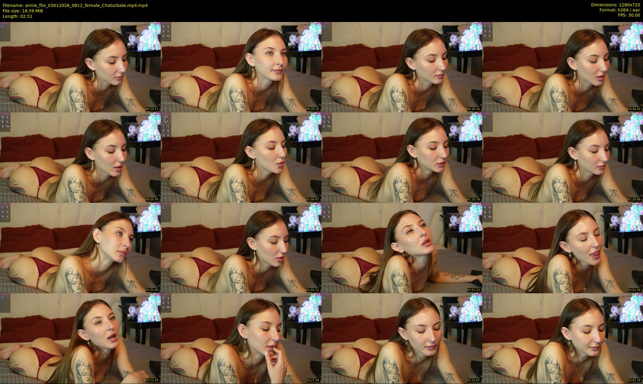 annie_f0x — 3 minute Chaturbate female cam show recording, 720p, Jan 3, 2026